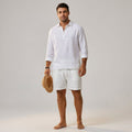 Luca Vex | Men's Casual Cotton-Linen Blend Shorts