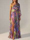 Elodie Vire | Women's Lilac Side Slit Maxi Dress