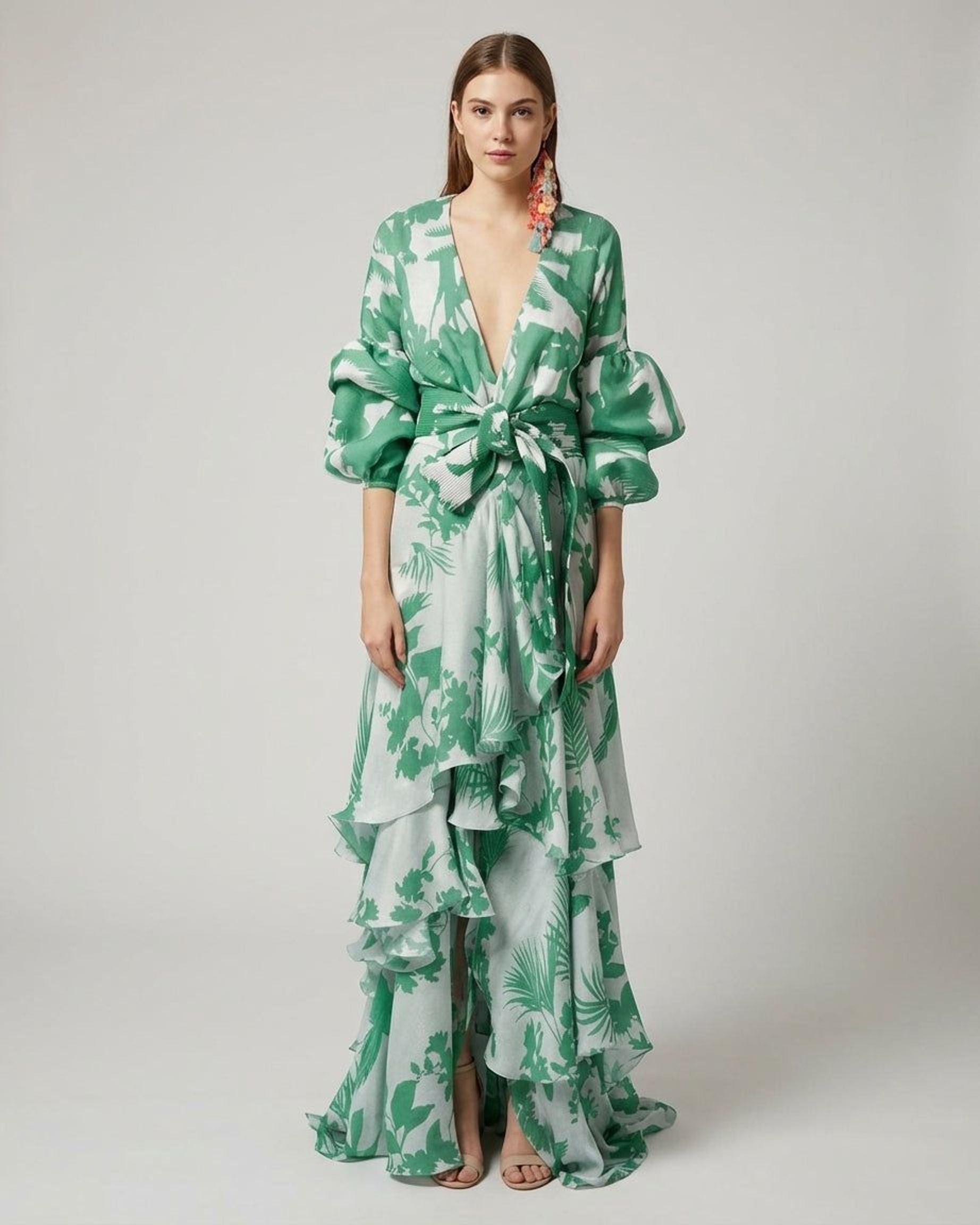 Léonie Vex | Women's Printed Chiffon Formal Dress