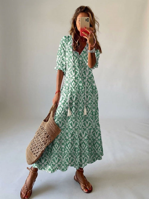 Camille Vire | Women's Bohemian Long Dress in Multiple Colors