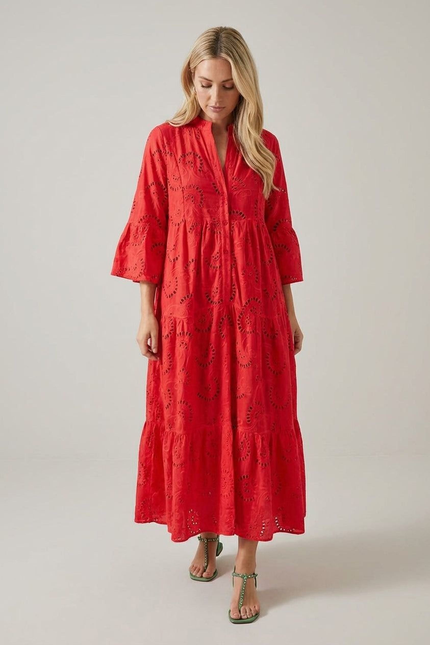 Elena Voss | Women's Embroidered Bohemian Maxi Dress