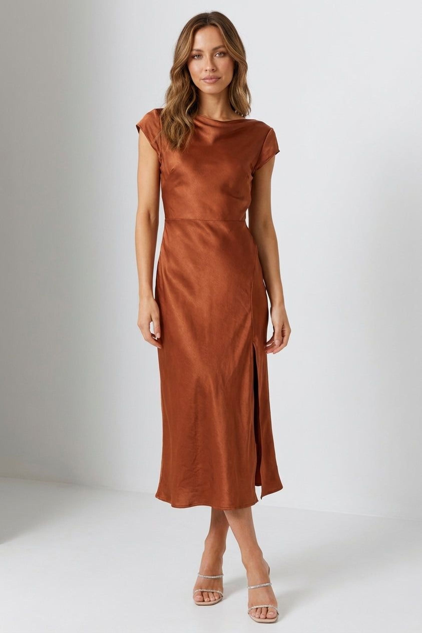 Elodie Vann | Women's Midi Slip Dress in Various Colors