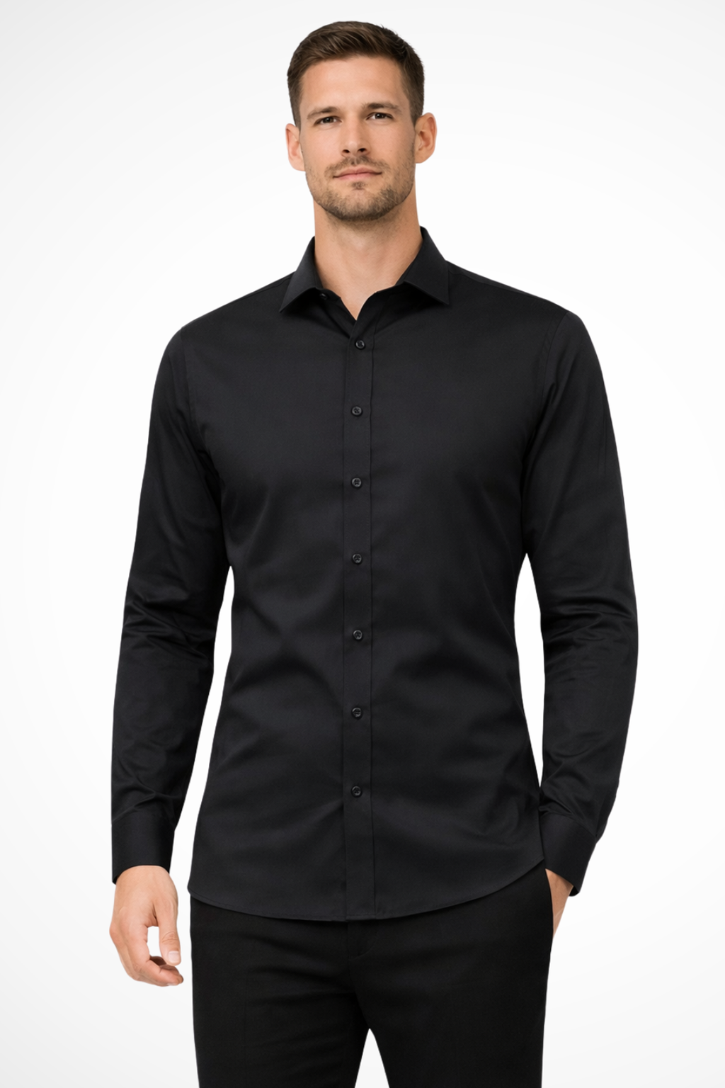 Gaston Trev | Men's Slim Fit Long Sleeve Shirt