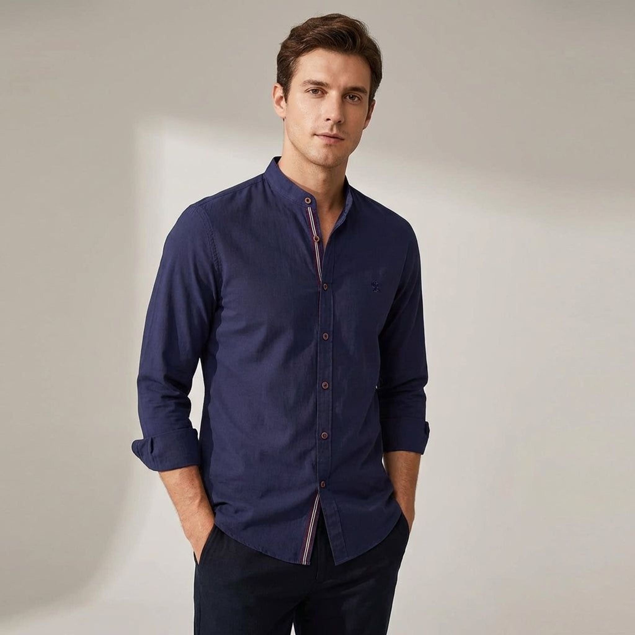 Léon Trask | Men's Warm Casual Shirt Comfortable Fabric
