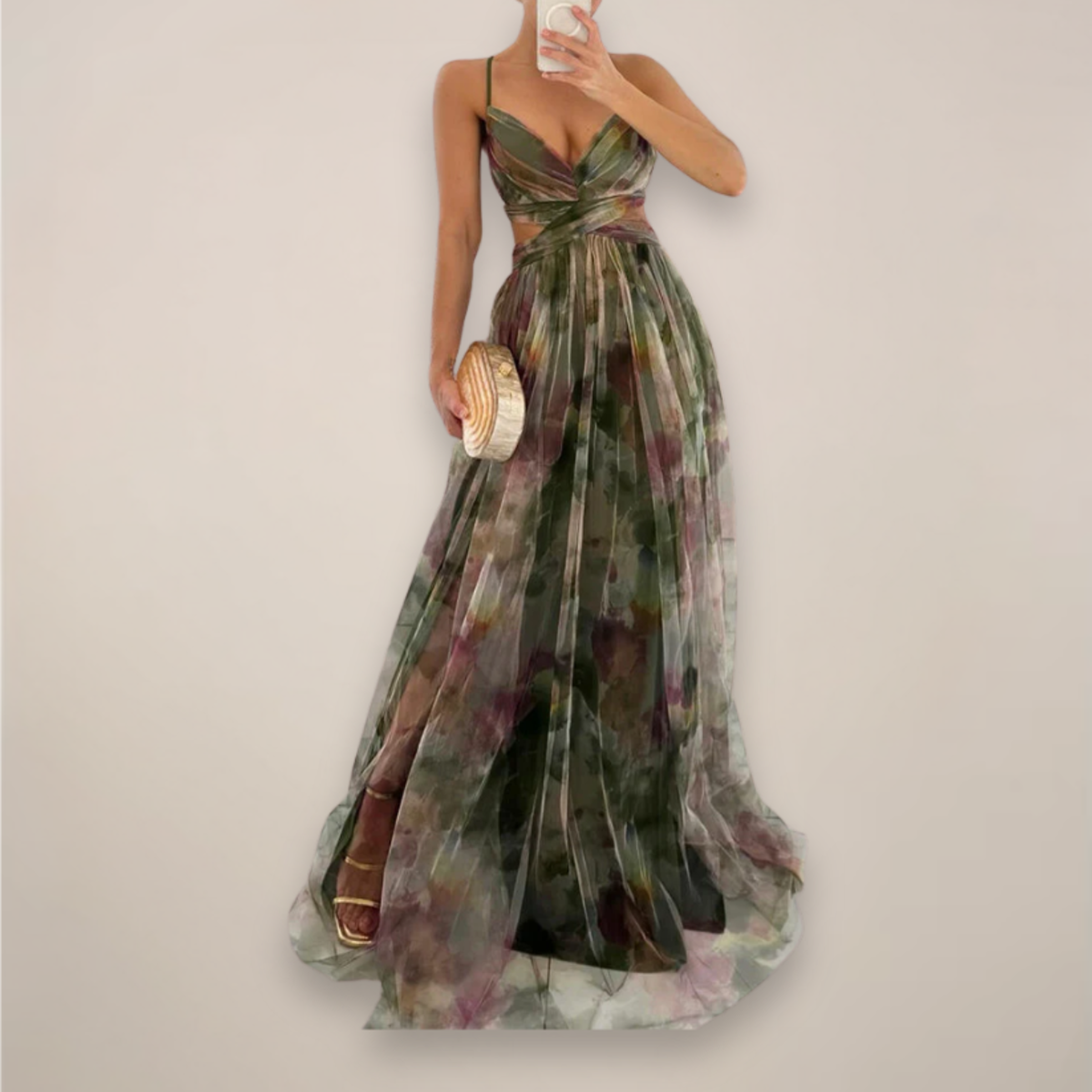 Elodie Varn | Women's Floral Print Maxi Dress