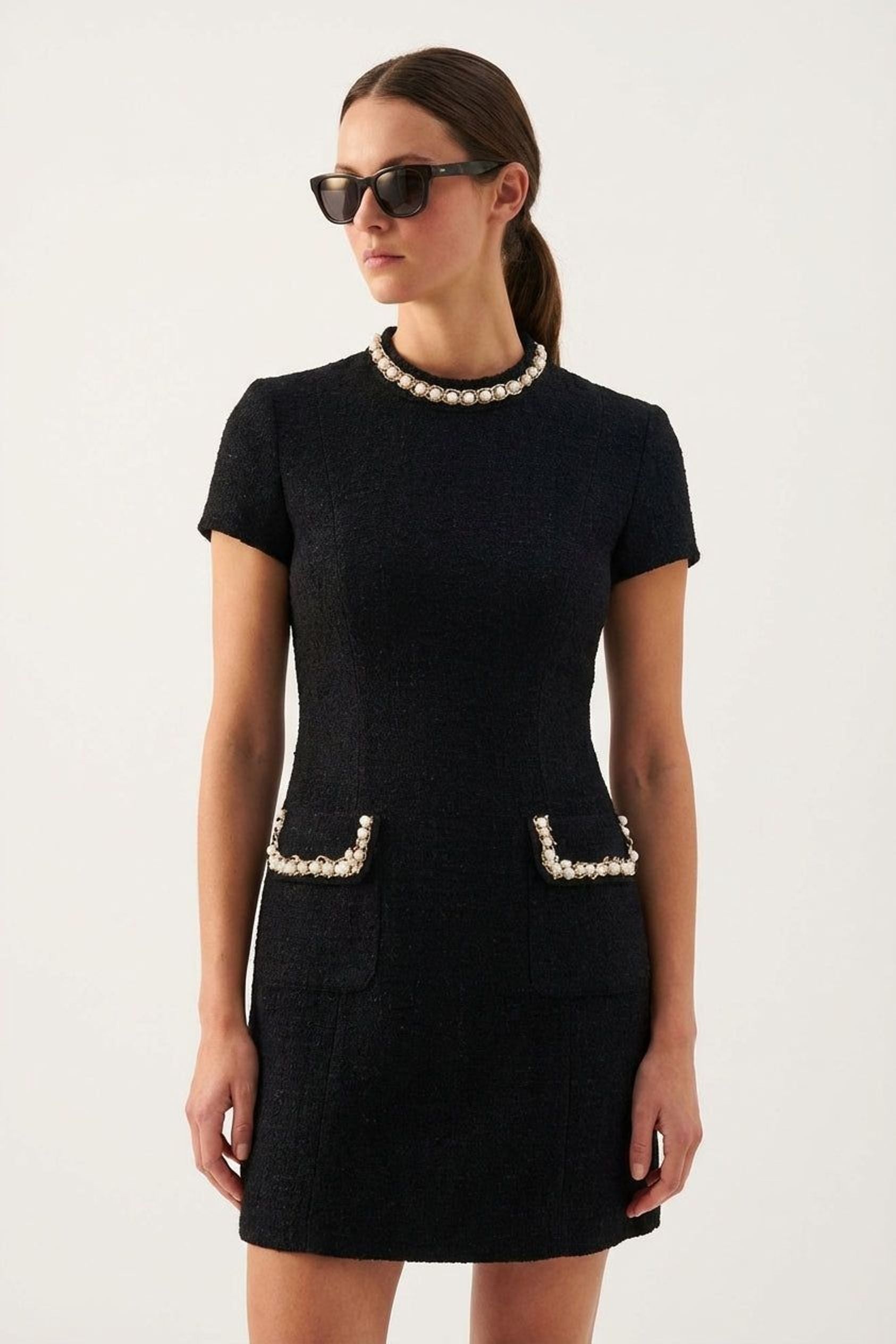 Amélie Voss | Women's Pearl Detail Mini Dress