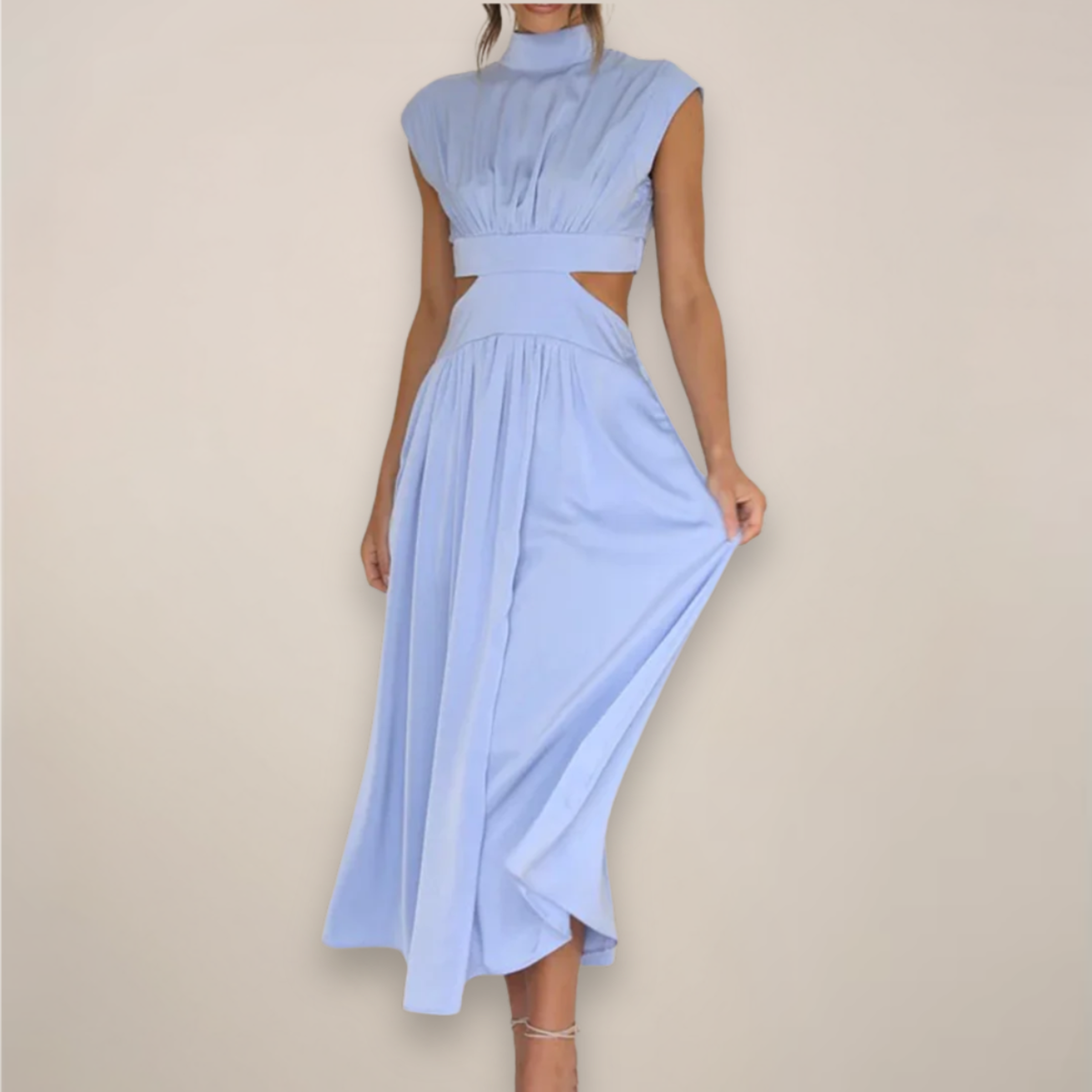 Celeste Varn | Women's Elegant Turtleneck Maxi Dress