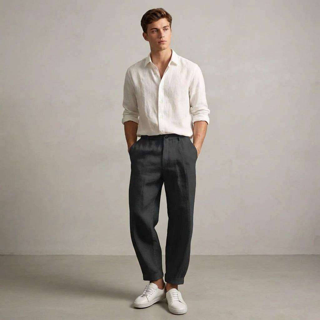Elara Venn | Men's Lightweight Breathable Linen Pants