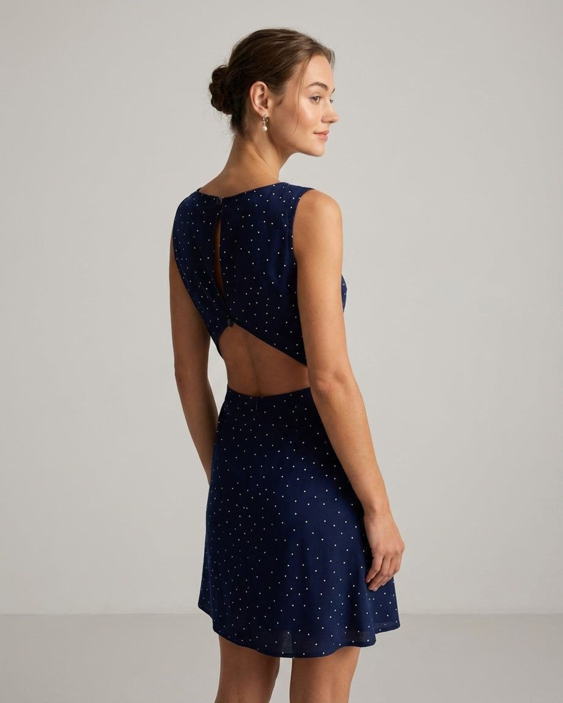 Elena Voss | Women's A-Line Polka Dot Mini Dress