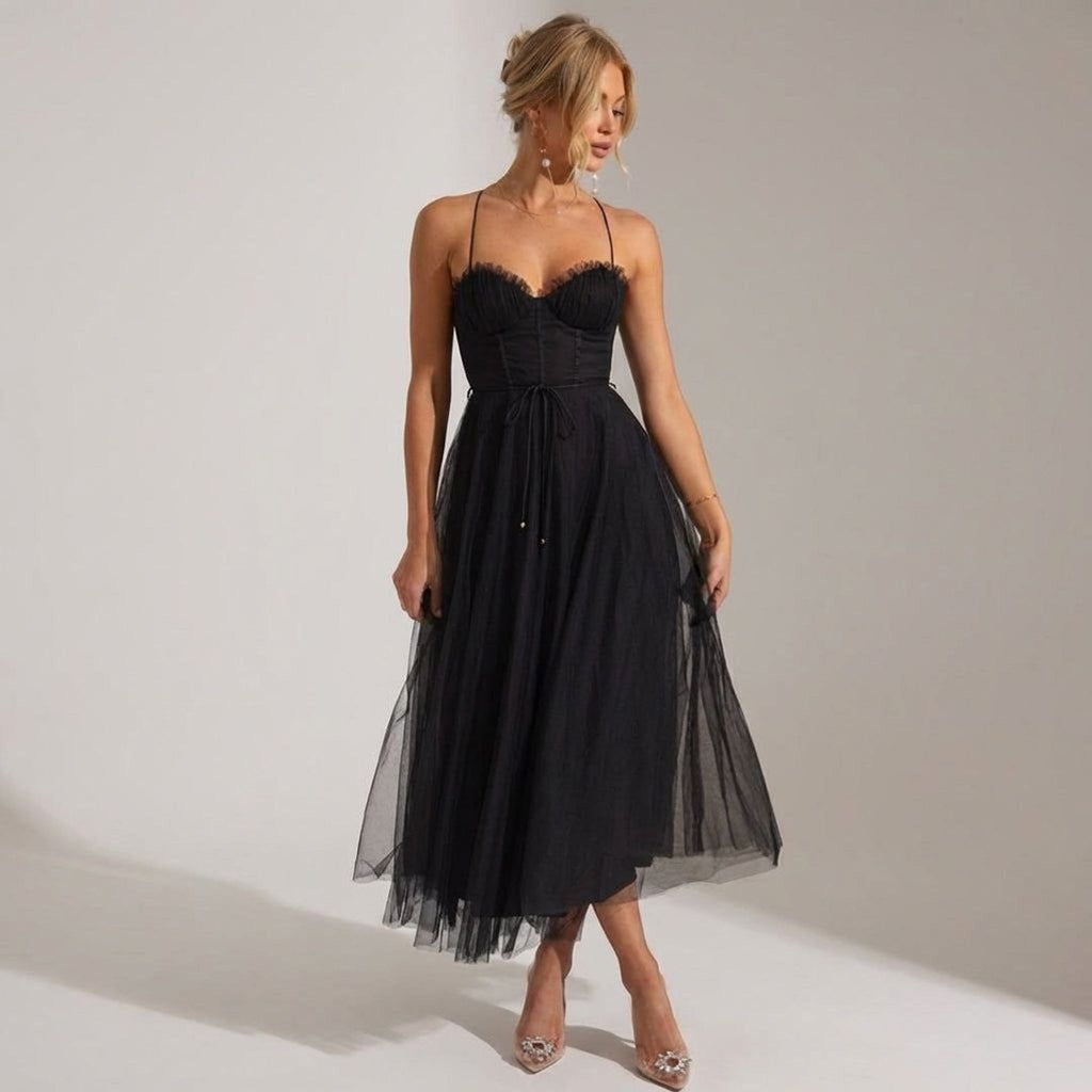 Amélie Voss | Women's Elegant Midi Evening Dress