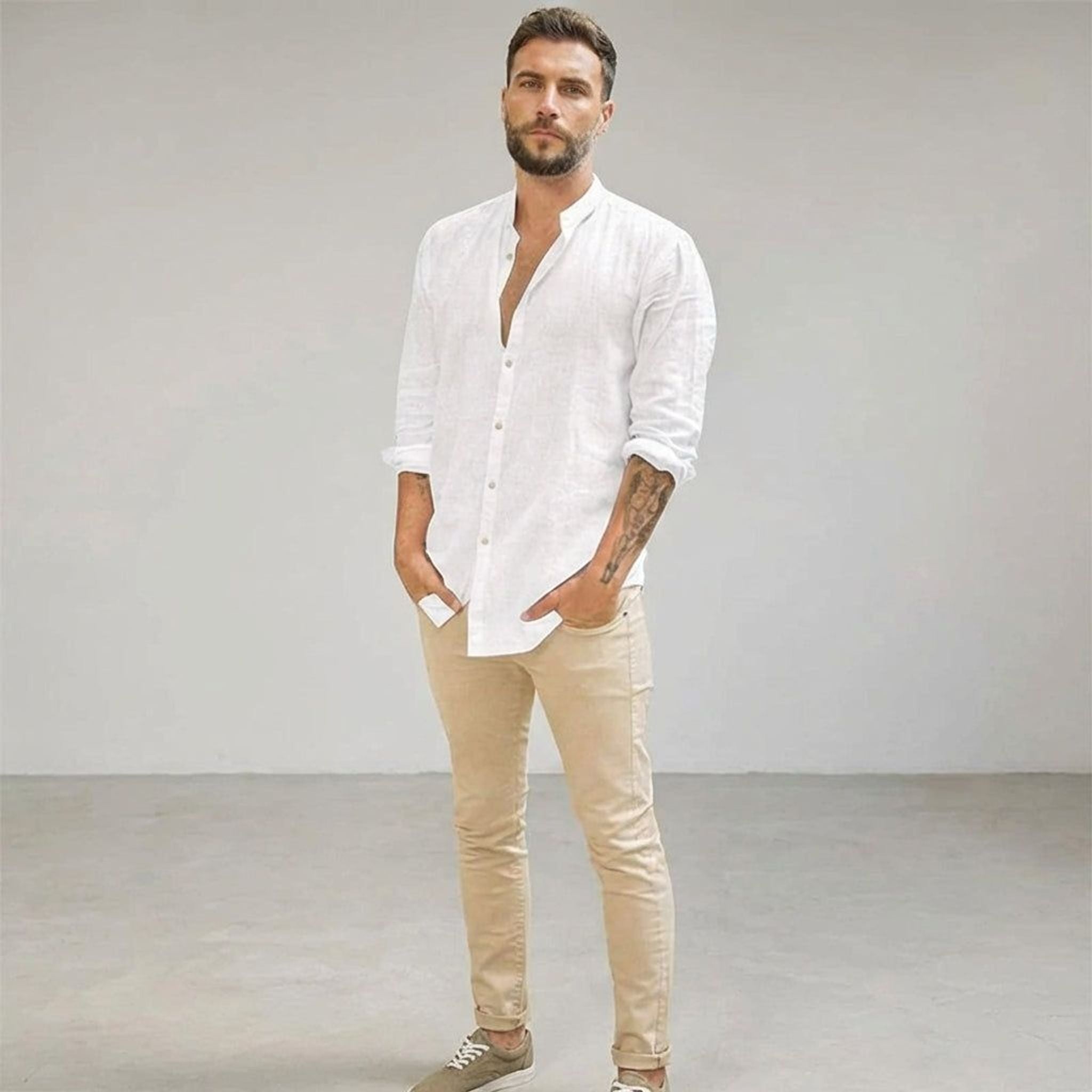 Luca Varese | Men's Lightweight Linen Summer Shirt