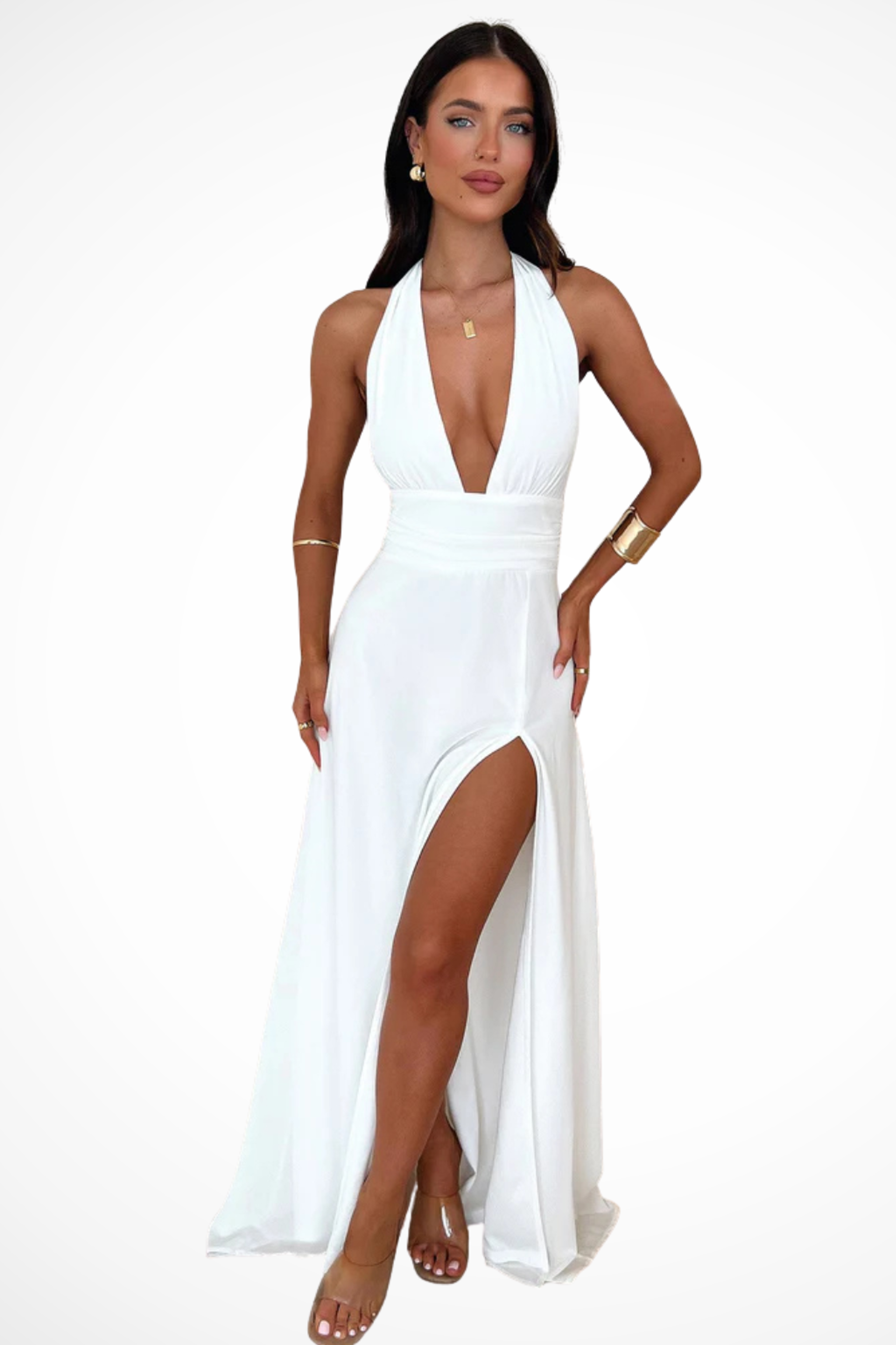Elodie Vance | Women's Halter Neck Maxi Dress