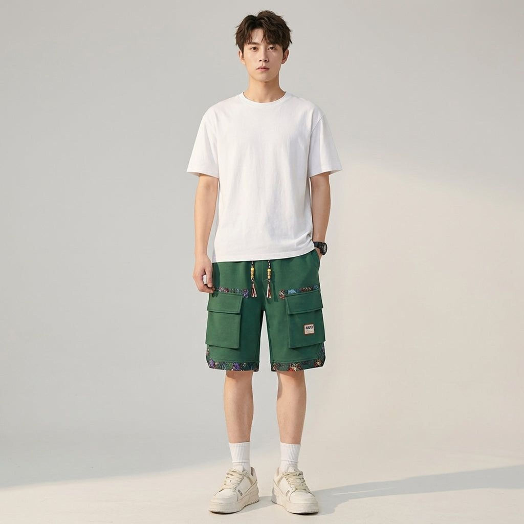 Eliot Brix | Men's Cargo Shorts with Zip Pockets
