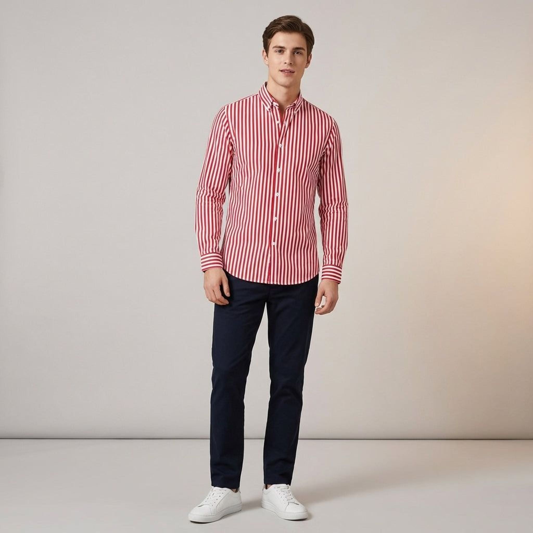 Jules Veran | Men's Lightweight Striped Shirt