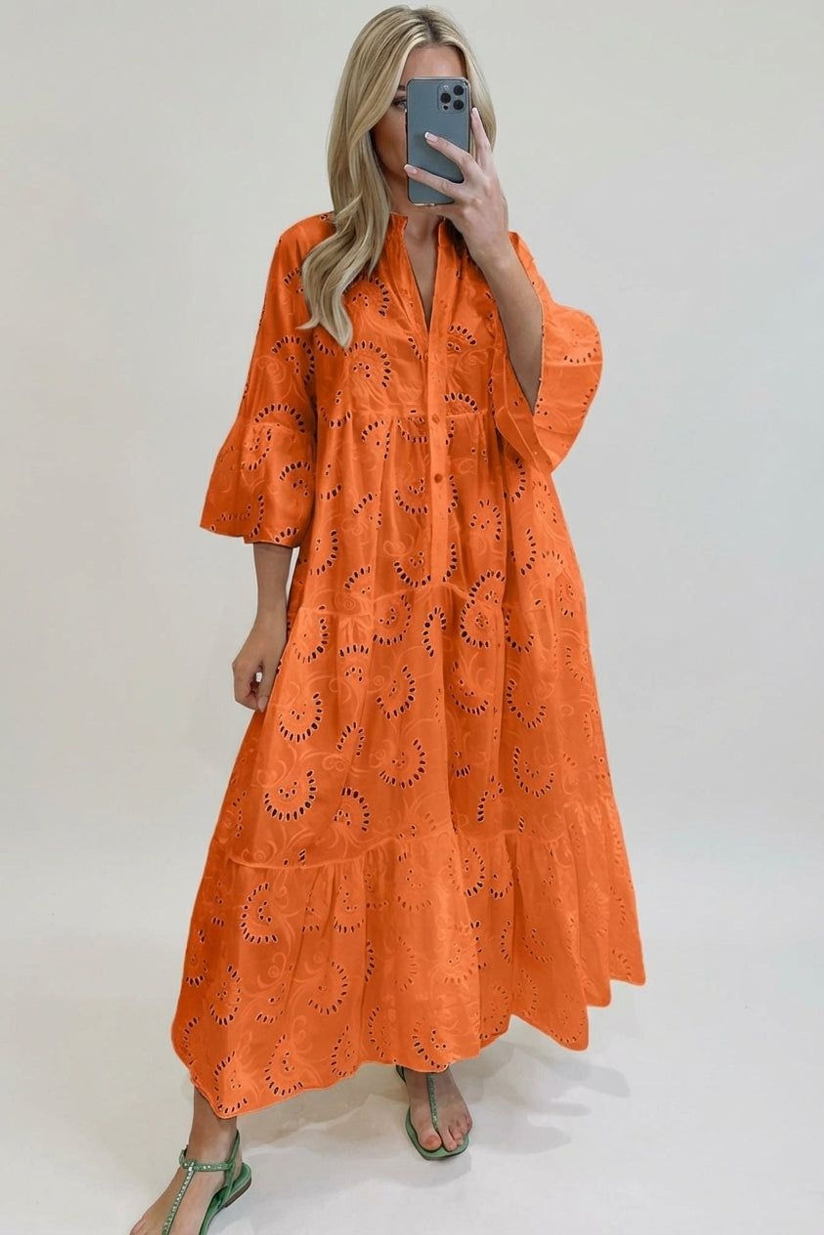 Elena Voss | Women's Embroidered Bohemian Maxi Dress