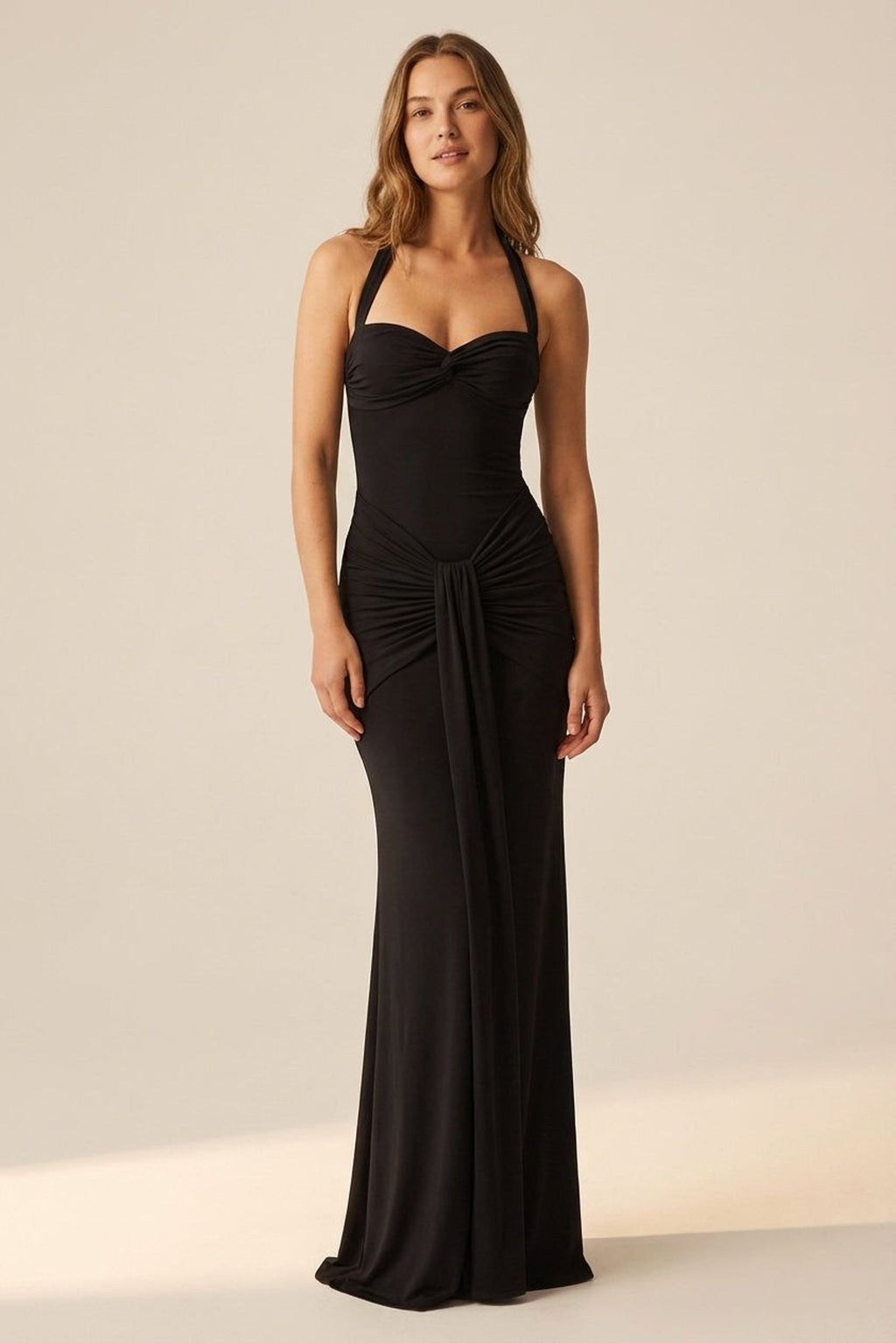 Léonie Tress | Women's Elegant Halter Maxi Dress