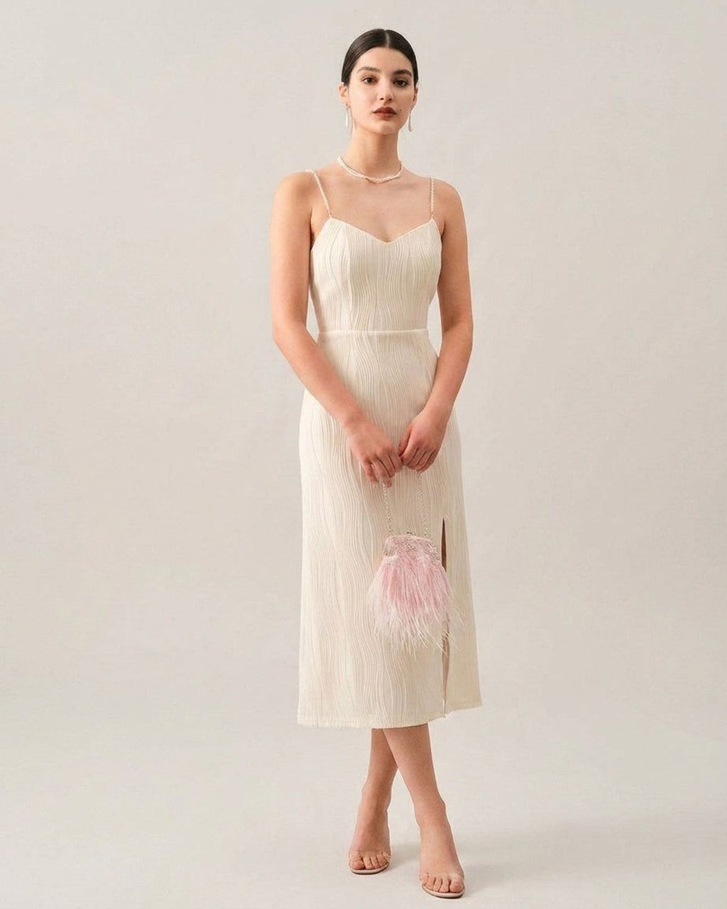 Elena Varo | Women's Wave Textured Midi Dress