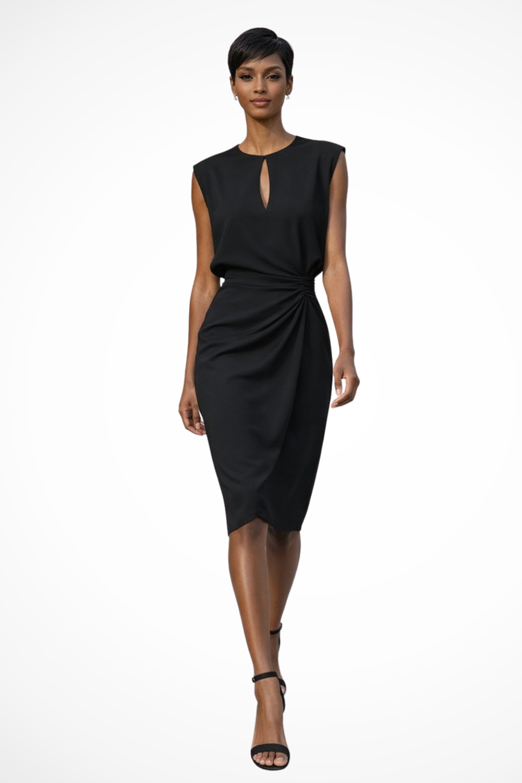 Lucie Maris | Women's Ruched Wrap Midi Dress