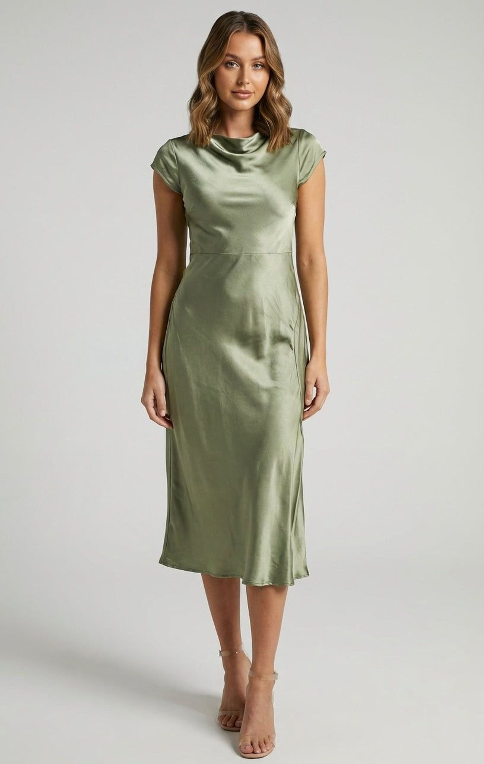 Elodie Vann | Women's Midi Slip Dress in Various Colors