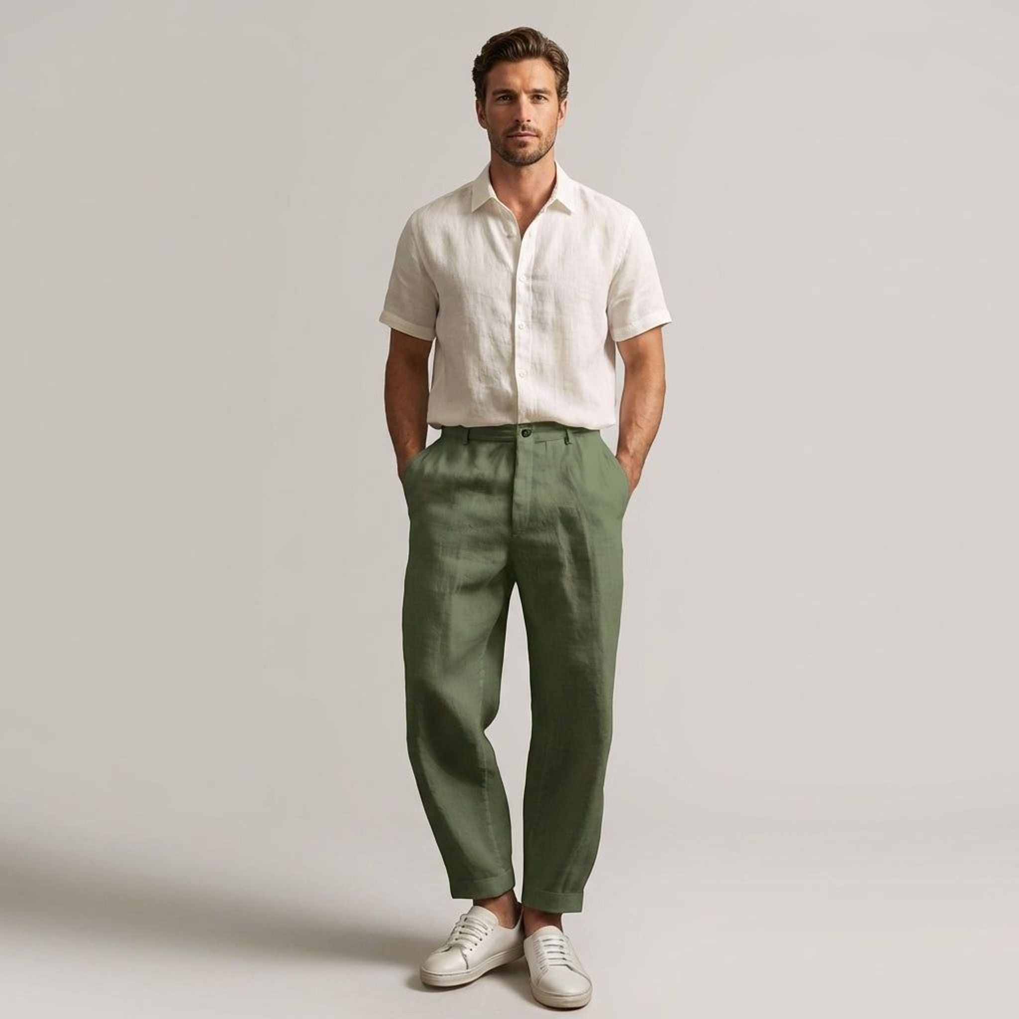 Elara Venn | Men's Lightweight Breathable Linen Pants