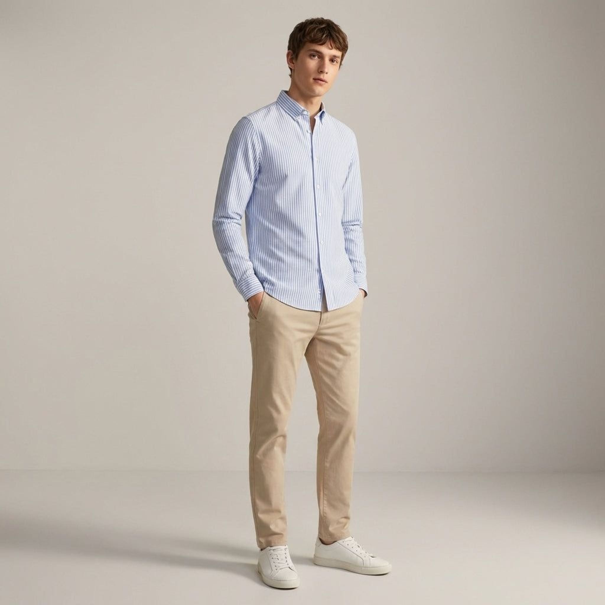 Jules Veran | Men's Lightweight Striped Shirt