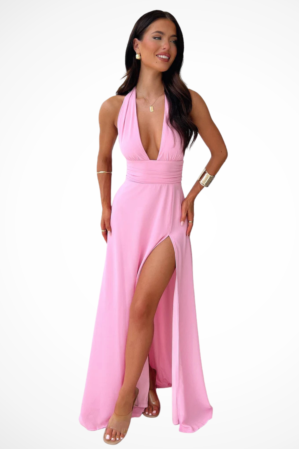 Elodie Vance | Women's Halter Neck Maxi Dress
