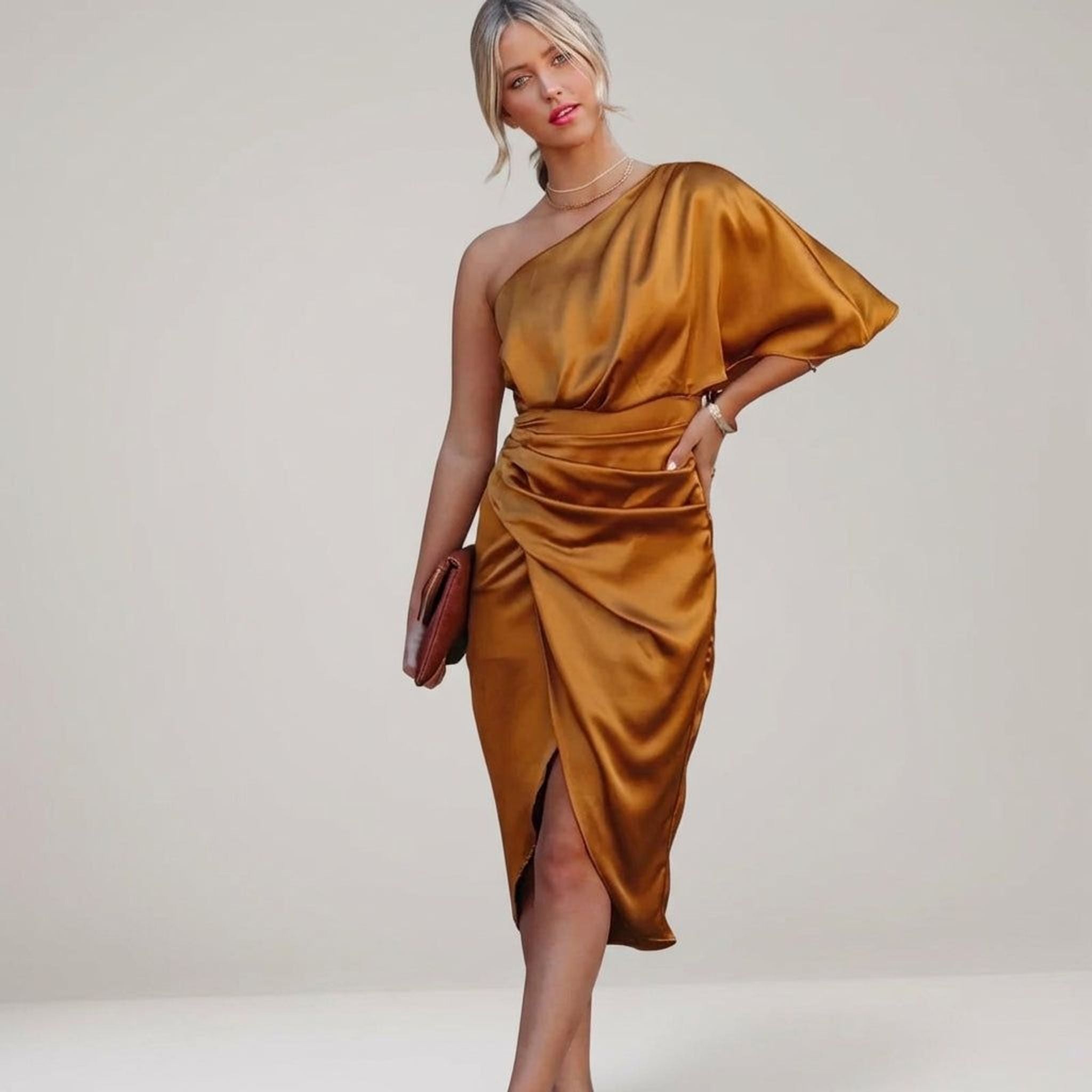 Amélie Voss | Women's Satin One Shoulder Dress