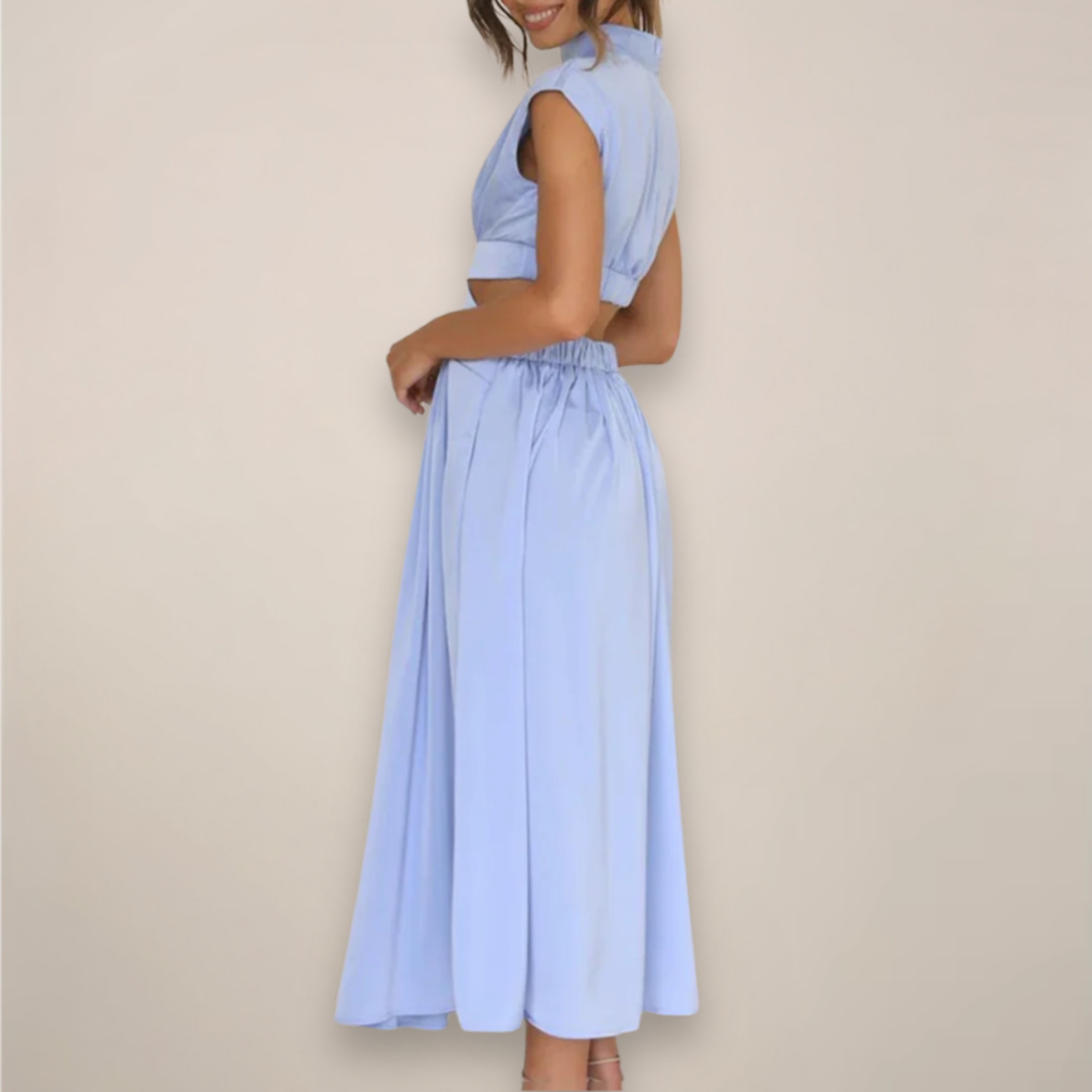 Celeste Varn | Women's Elegant Turtleneck Maxi Dress
