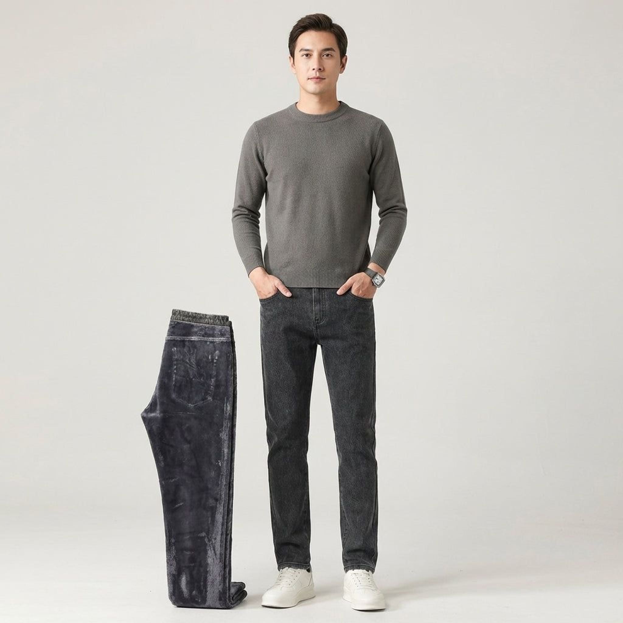 Luca Dray | Men's Insulated Slim Fit Winter Jeans