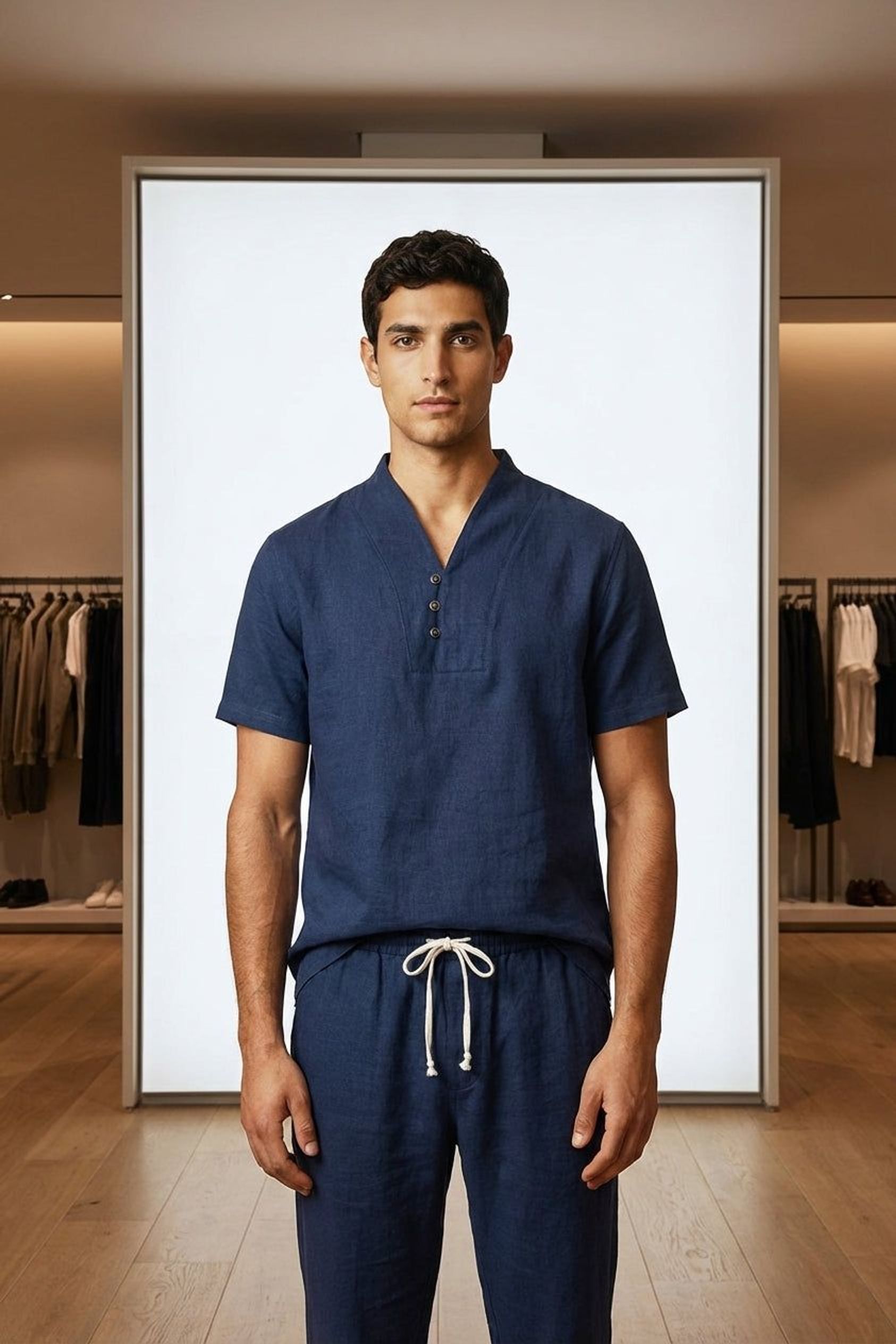 Léo Brisk | Men's Cotton Linen Casual Outfit