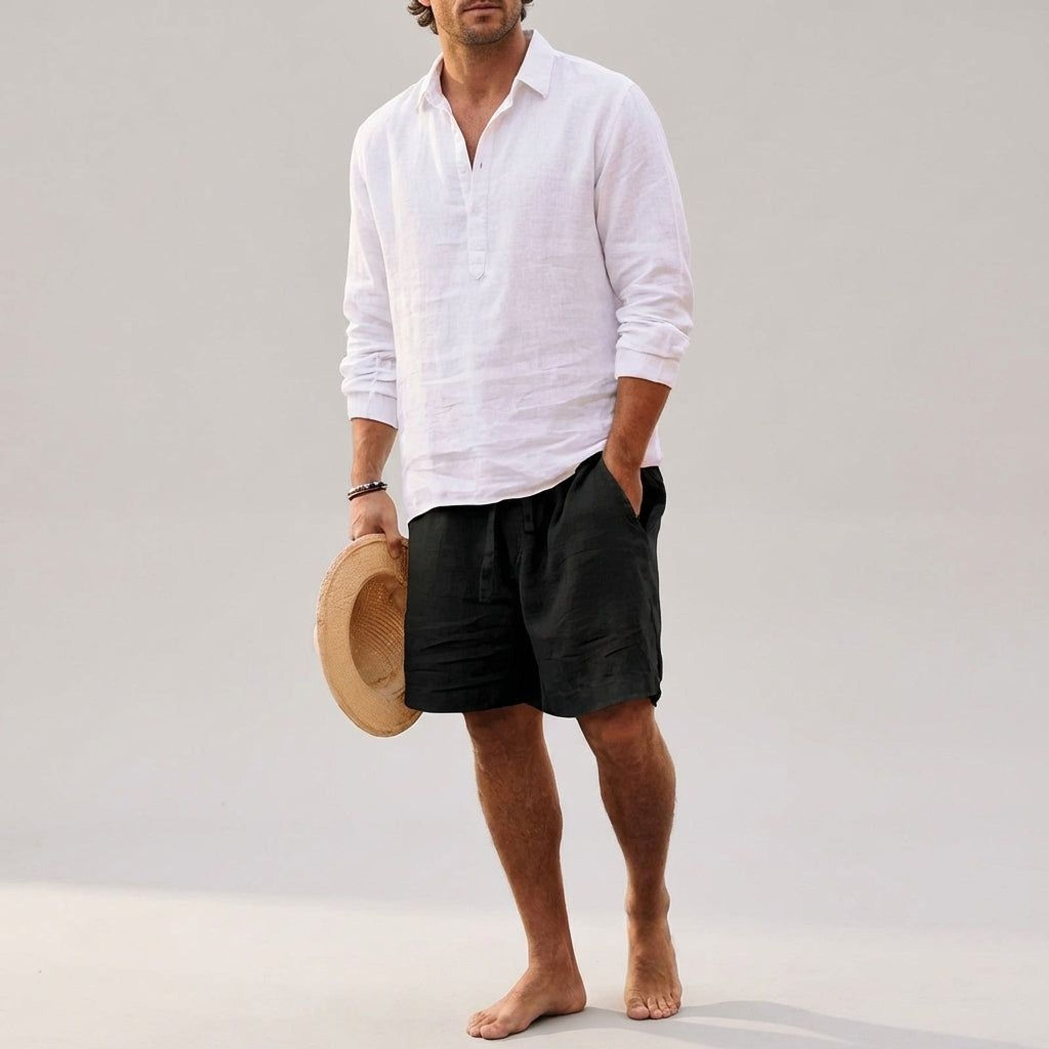 Luca Brant | Men's Relaxed Fit Linen Shorts