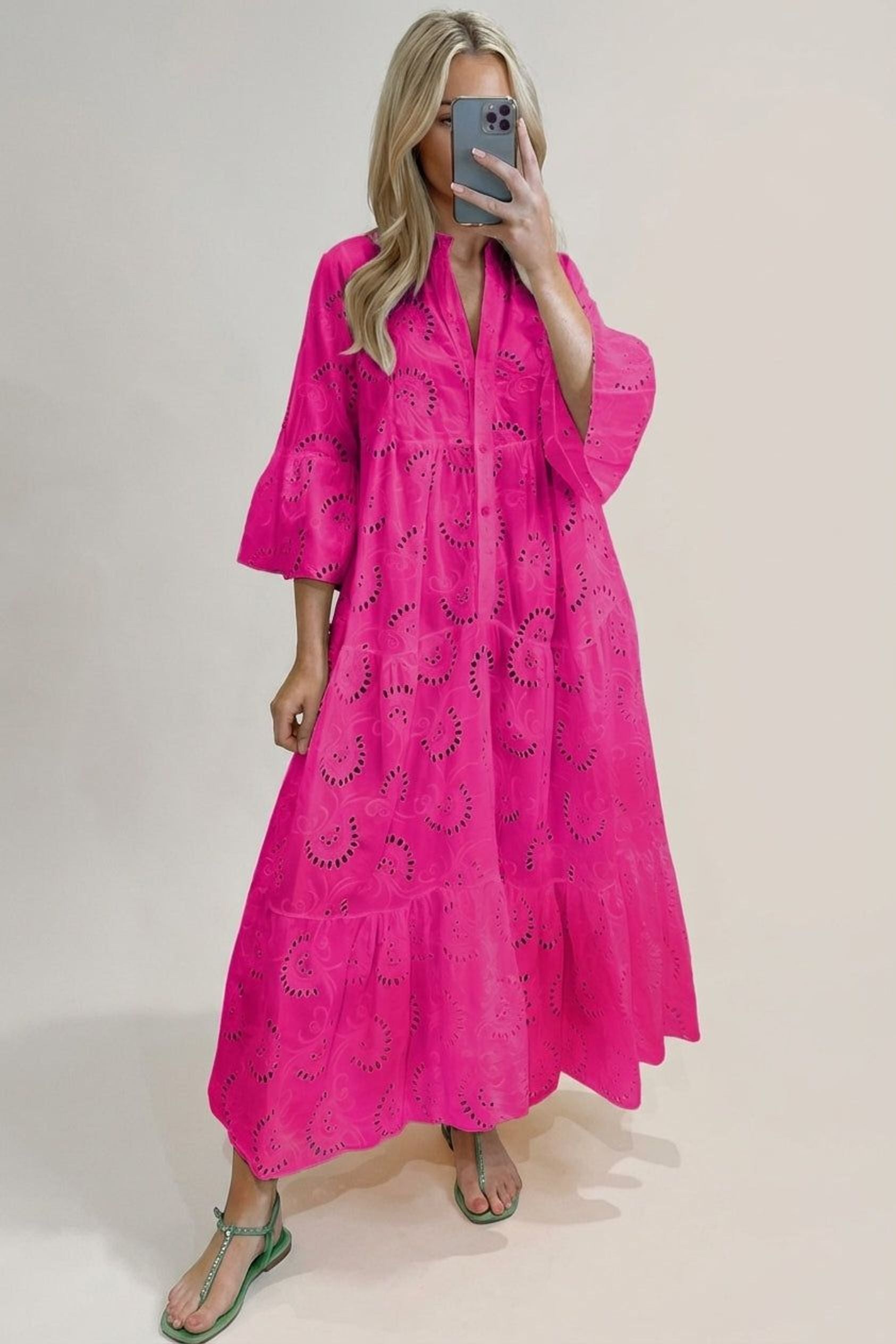 Elena Voss | Women's Embroidered Bohemian Maxi Dress