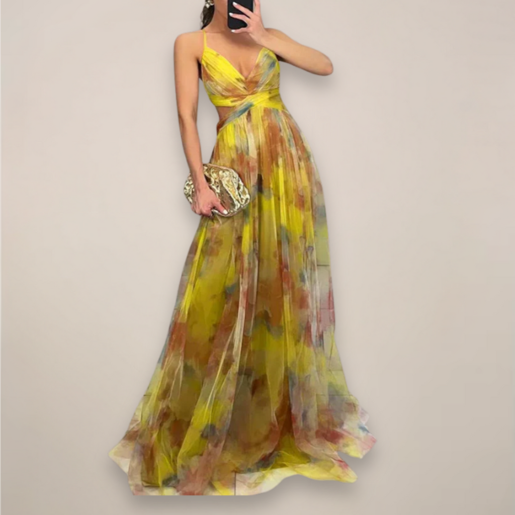 Elodie Varn | Women's Floral Print Maxi Dress