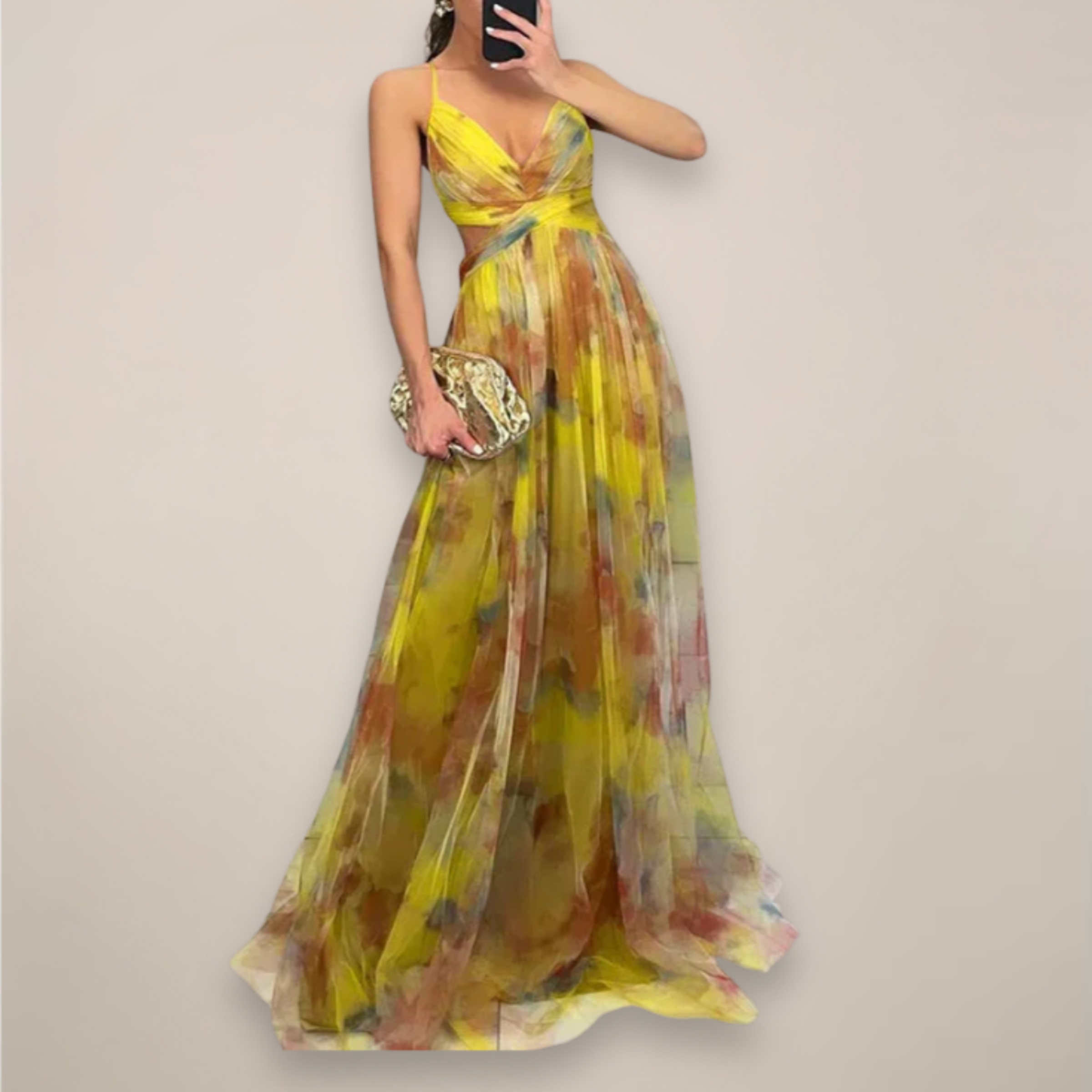 Elodie Varn | Women's Floral Print Maxi Dress