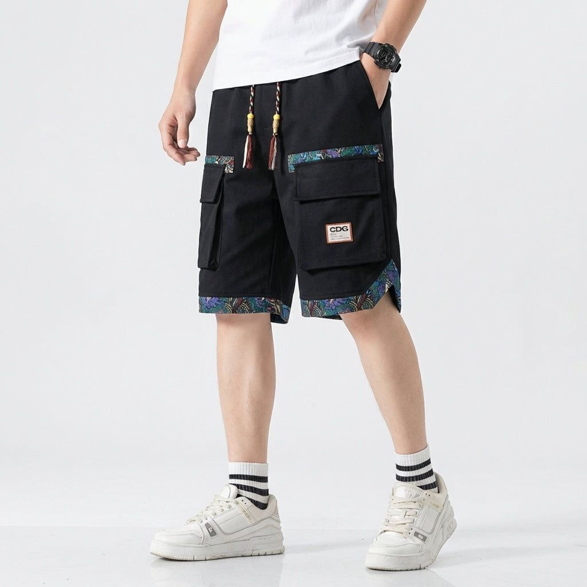 Eliot Brix | Men's Cargo Shorts with Zip Pockets