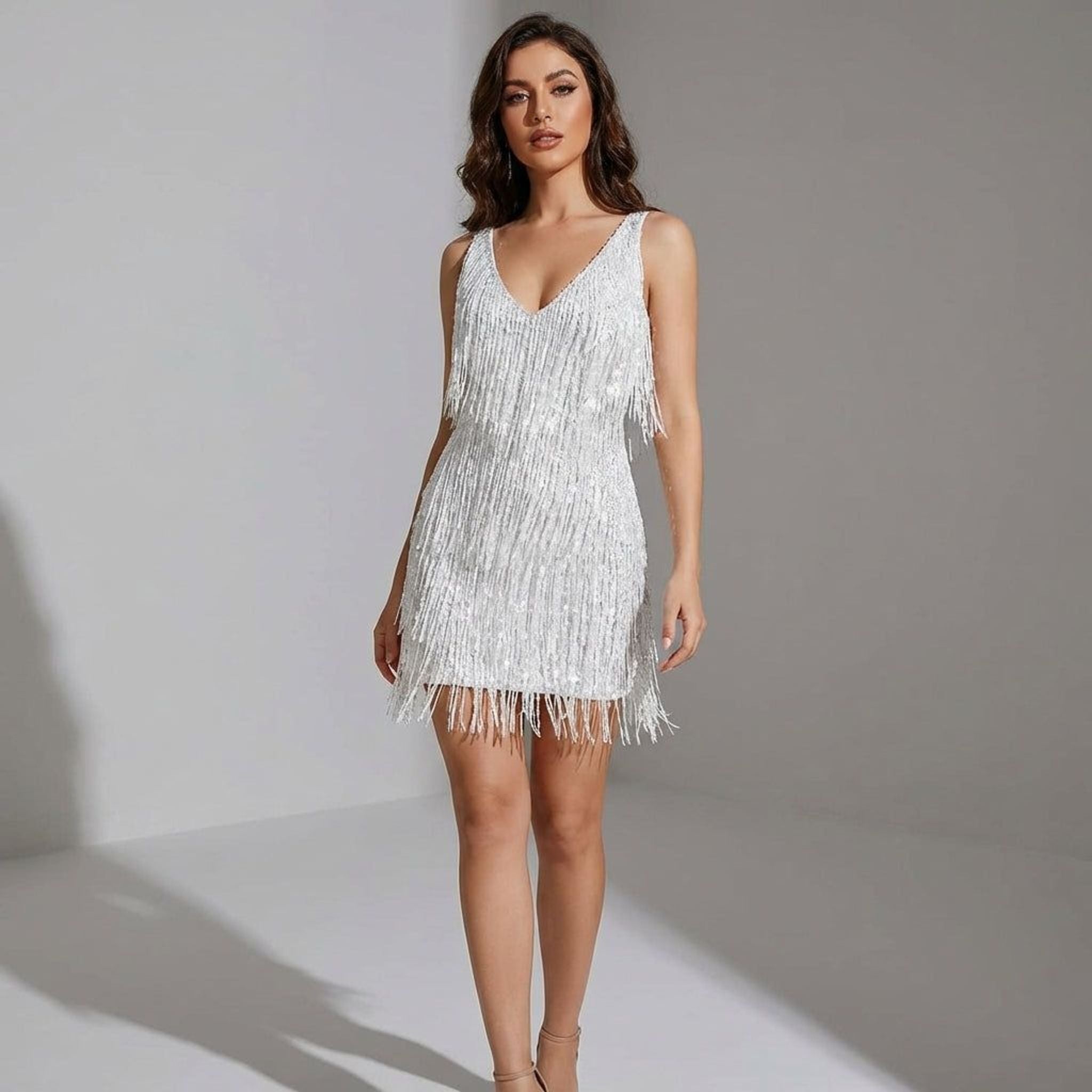 Elara Voss | Women's Stylish Mini Dress with Fringes