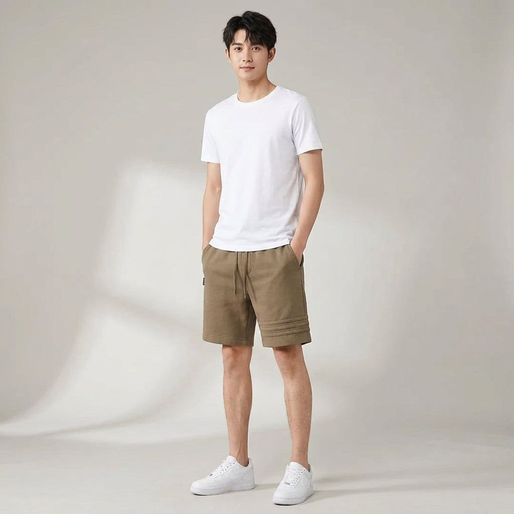Lucien Brant | Men's Relaxed Fit Cotton Stripe Shorts