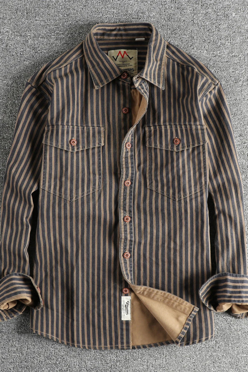 Lucian Breck | Men's Loose Fit Striped Shirt
