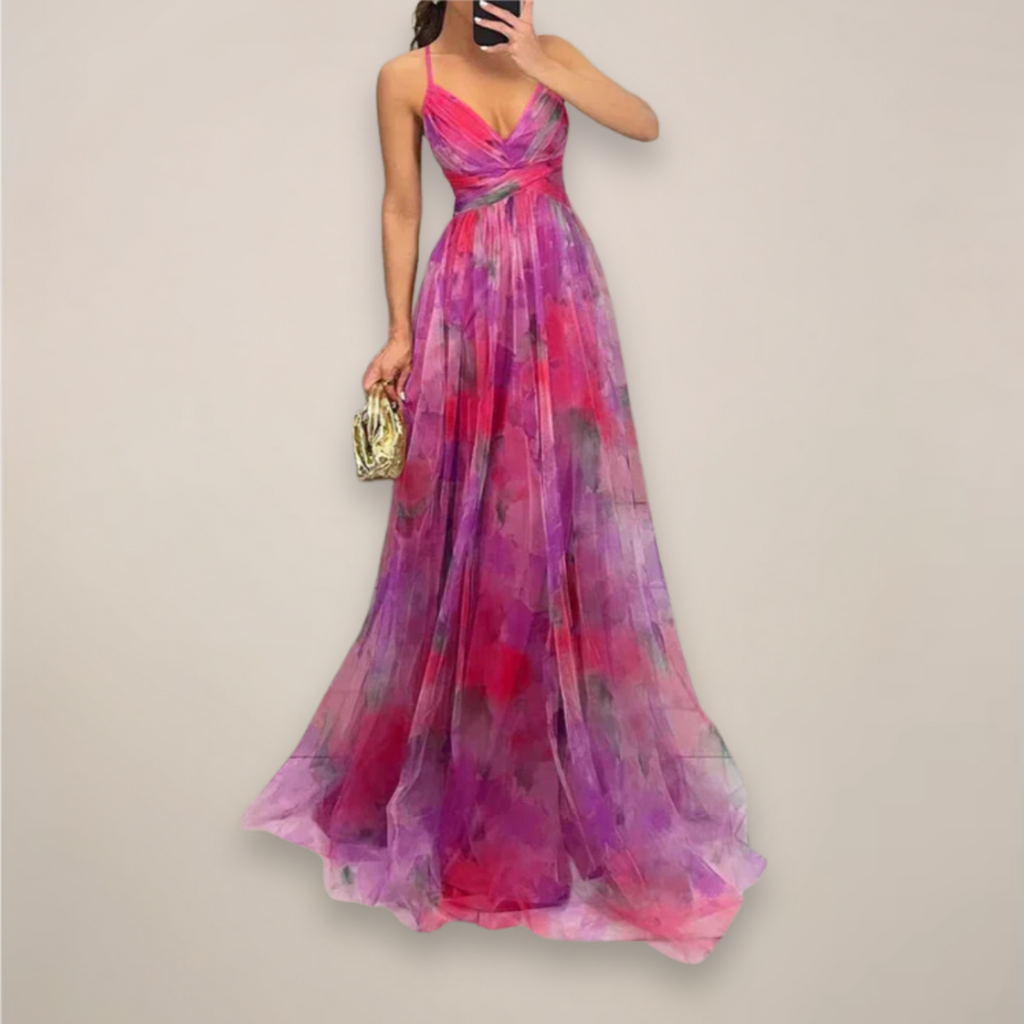 Elodie Varn | Women's Floral Print Maxi Dress