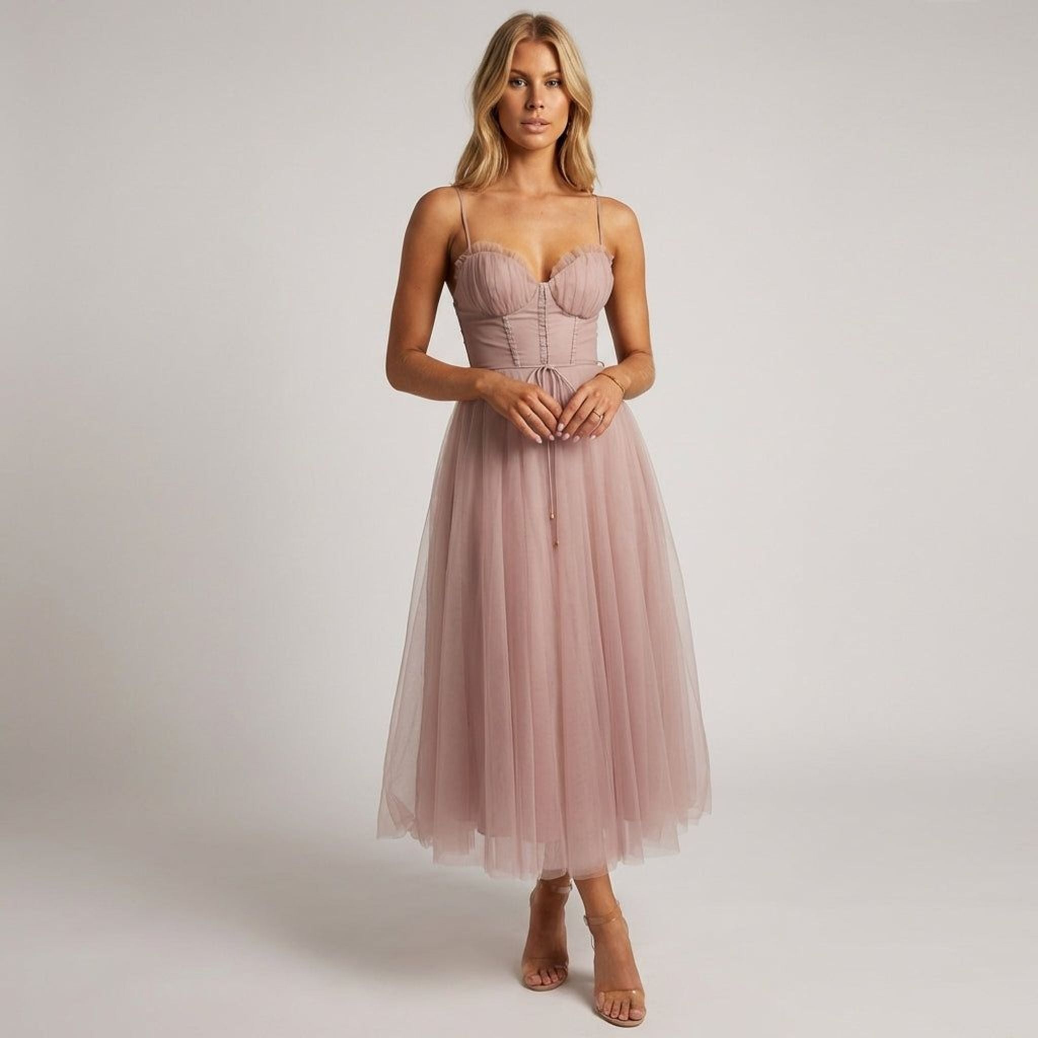 Amélie Voss | Women's Elegant Midi Evening Dress
