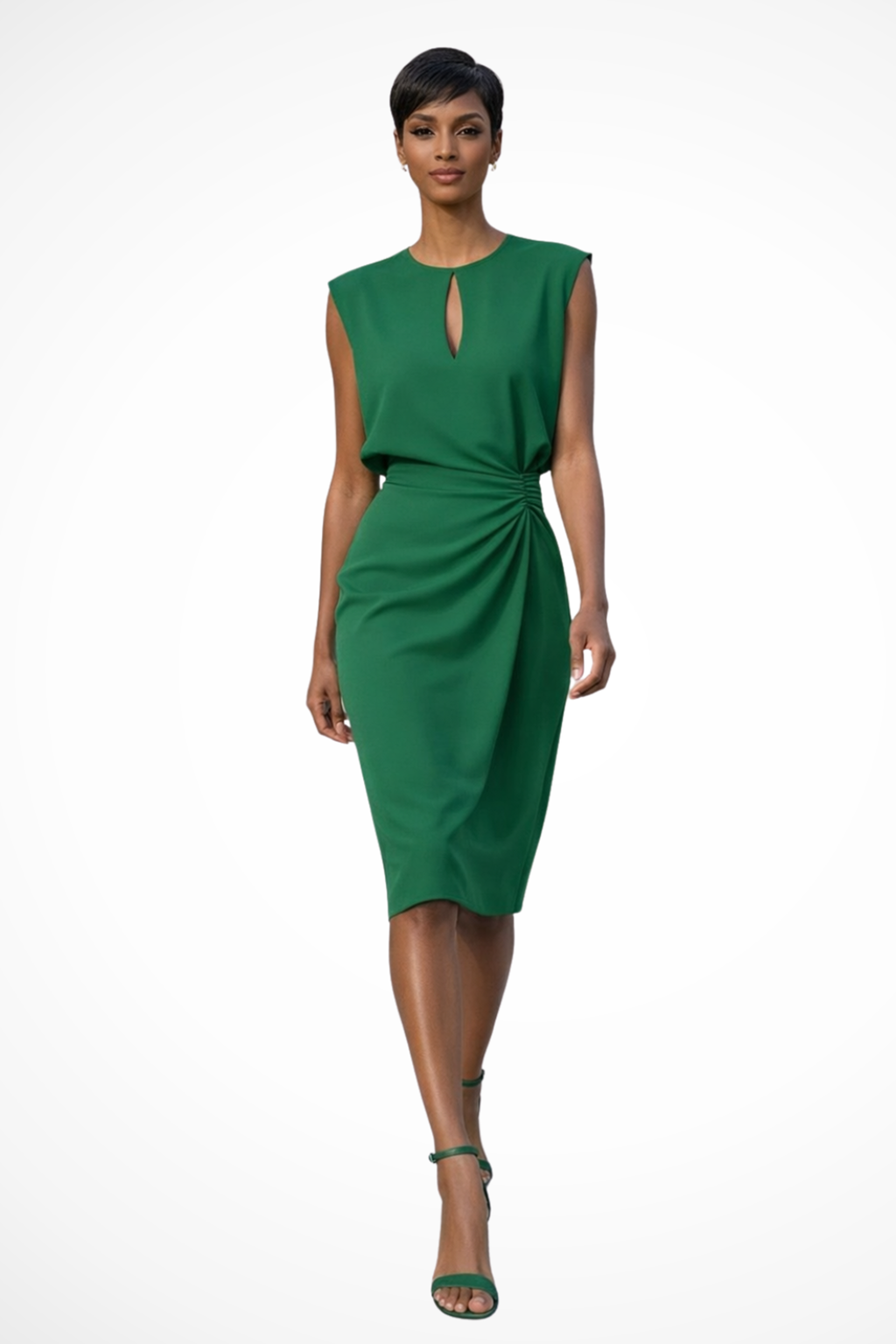 Lucie Maris | Women's Ruched Wrap Midi Dress