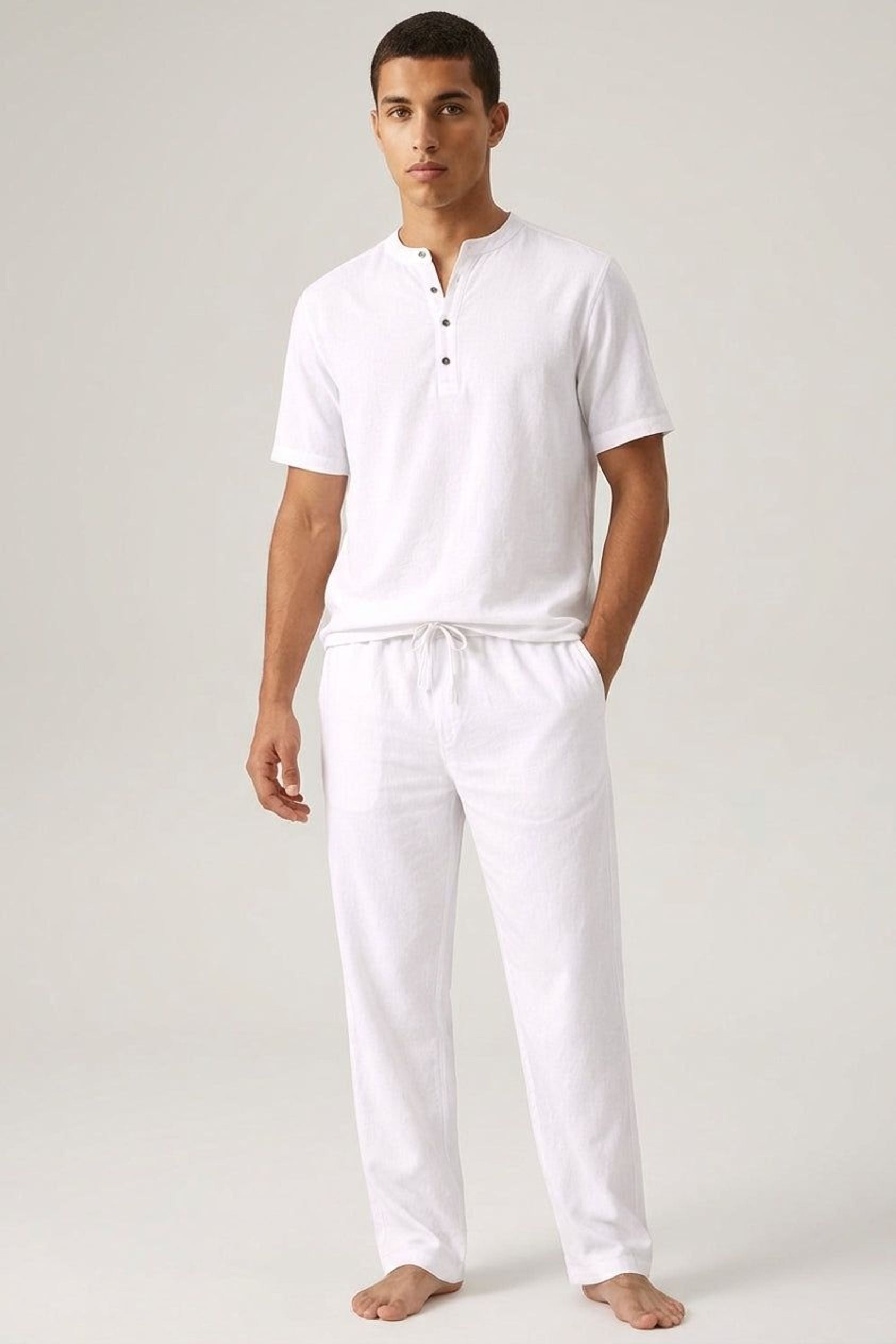 Léo Brisk | Men's Cotton Linen Casual Outfit