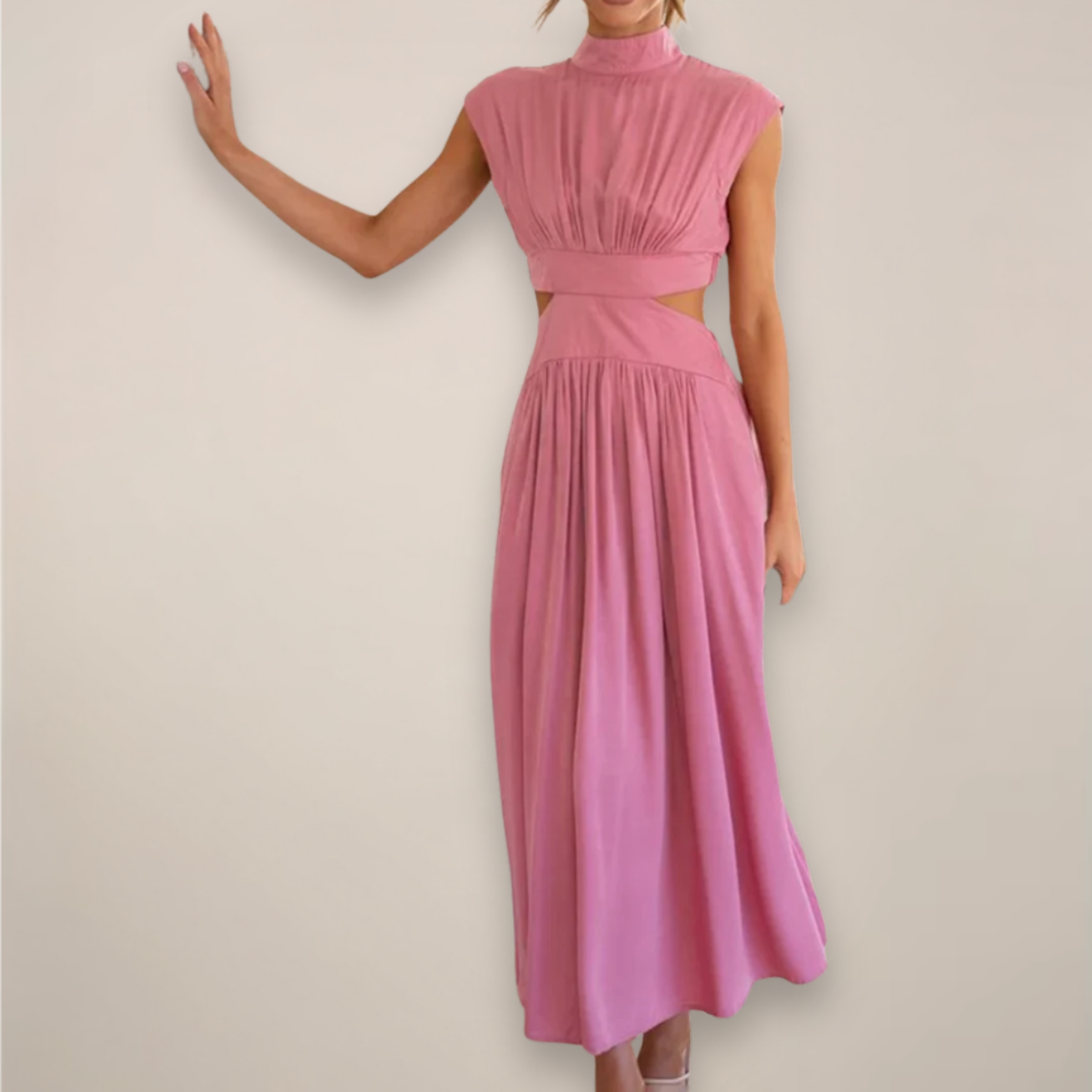 Celeste Varn | Women's Elegant Turtleneck Maxi Dress
