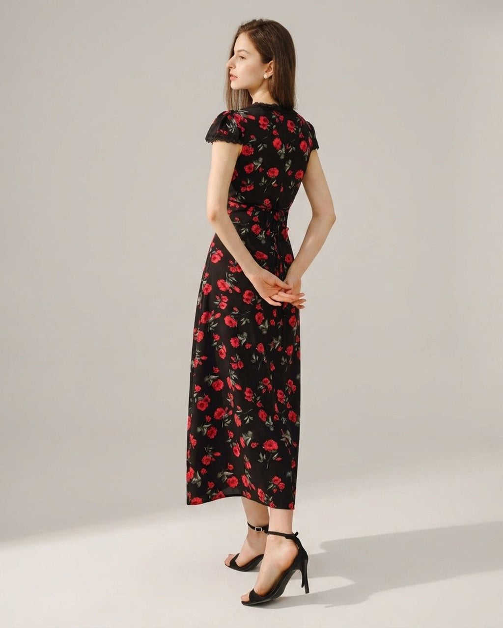Elena Vire | Women's Floral V Neck Maxi Dress