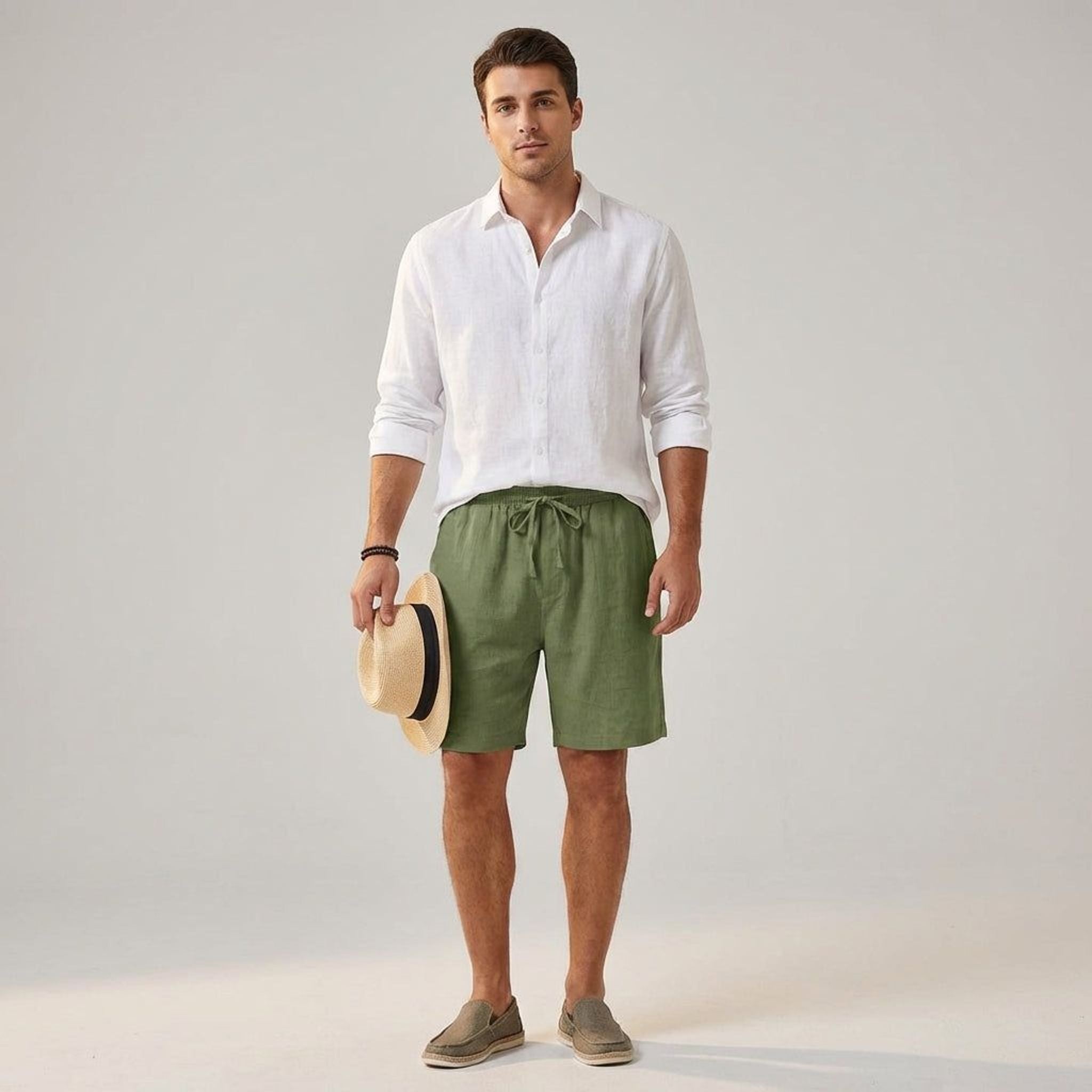 Luca Brant | Men's Relaxed Fit Linen Shorts
