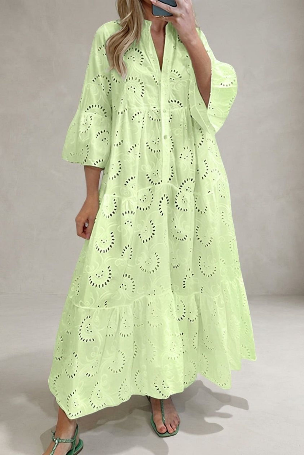 Elena Voss | Women's Embroidered Bohemian Maxi Dress
