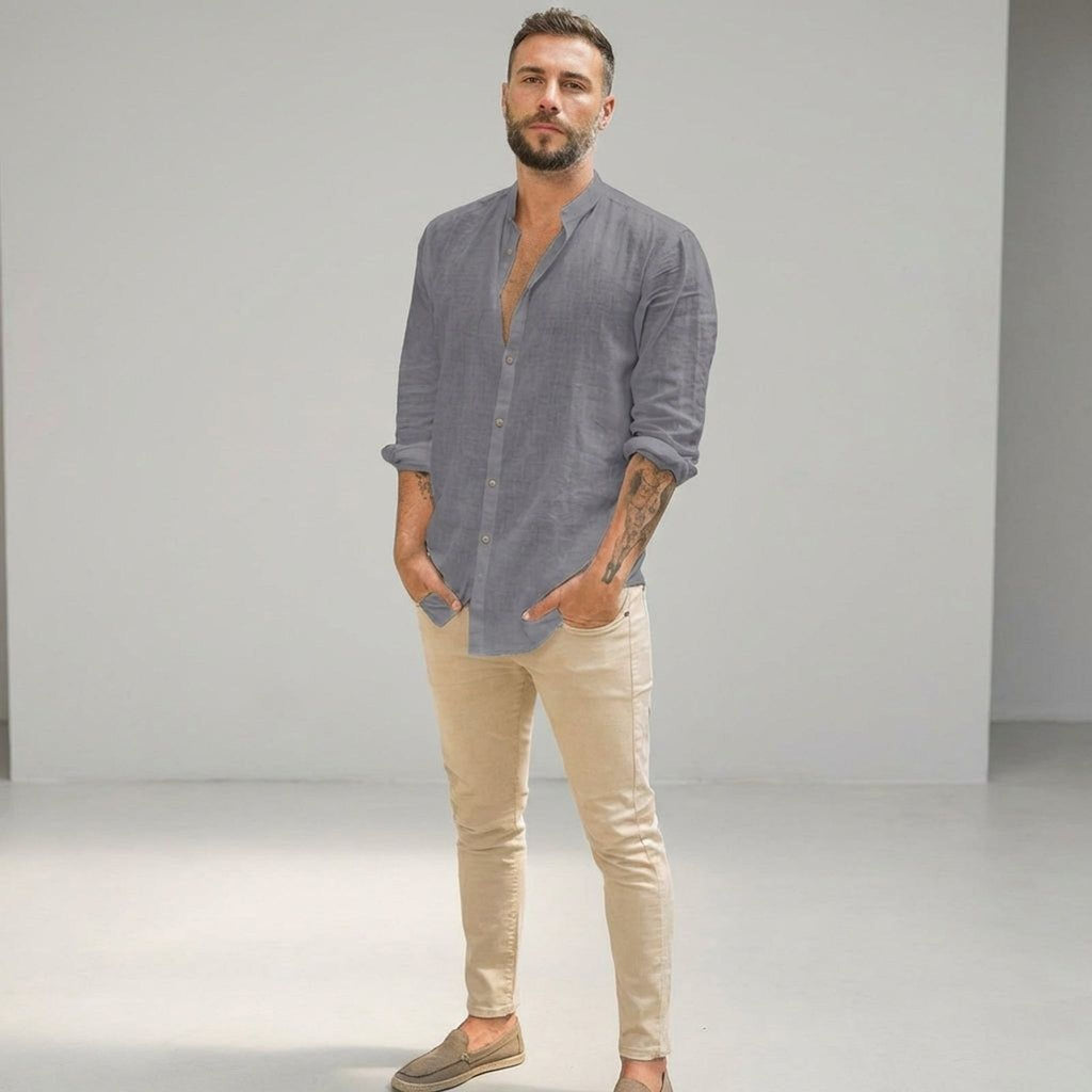 Luca Varese | Men's Lightweight Linen Summer Shirt