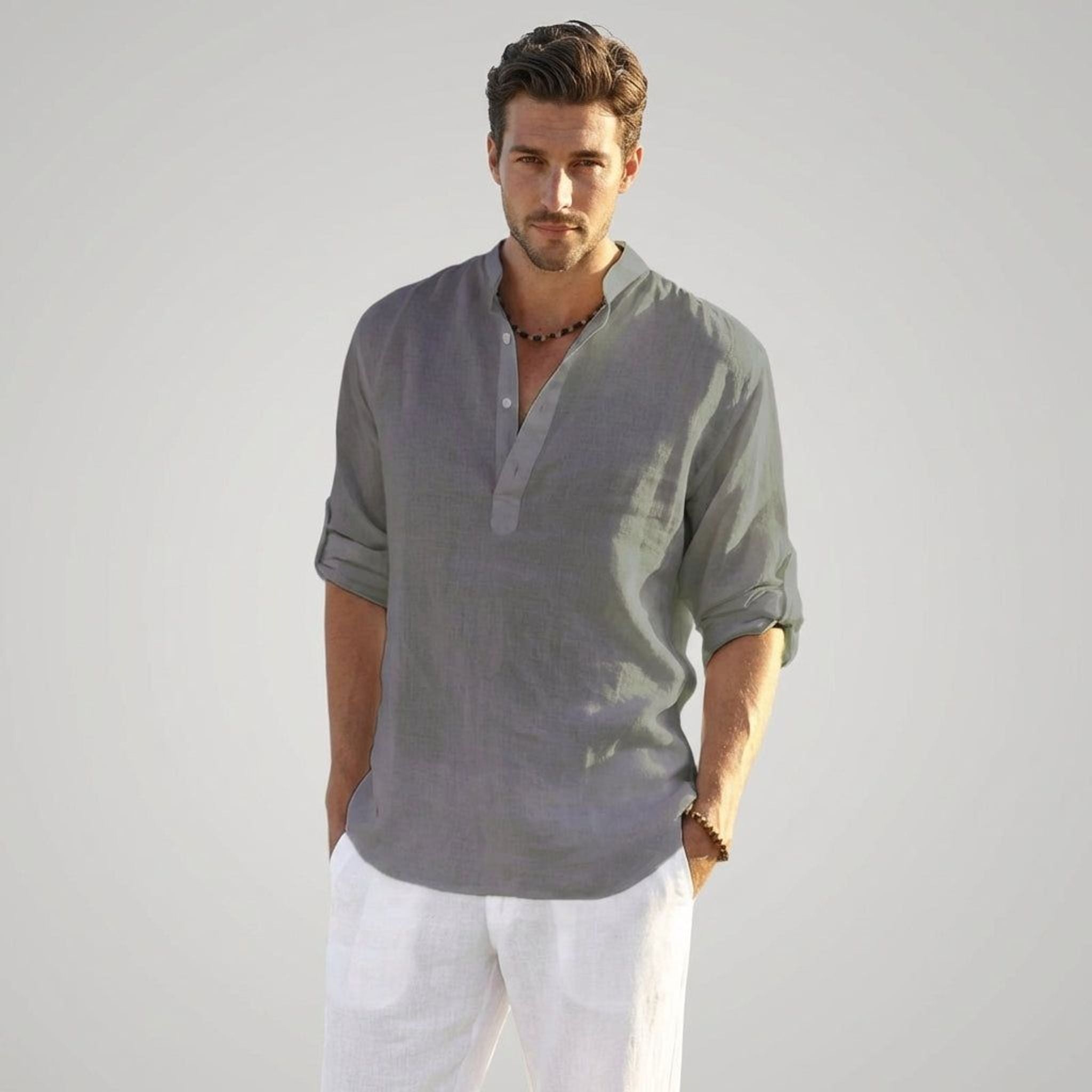 Lucien Kress | Men's Lightweight Breathable Dress Shirt
