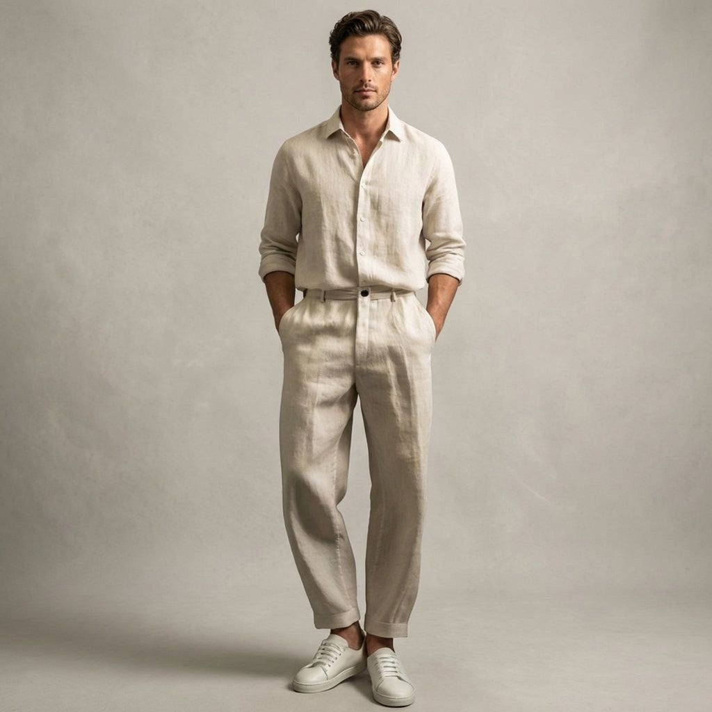 Elara Venn | Men's Lightweight Breathable Linen Pants