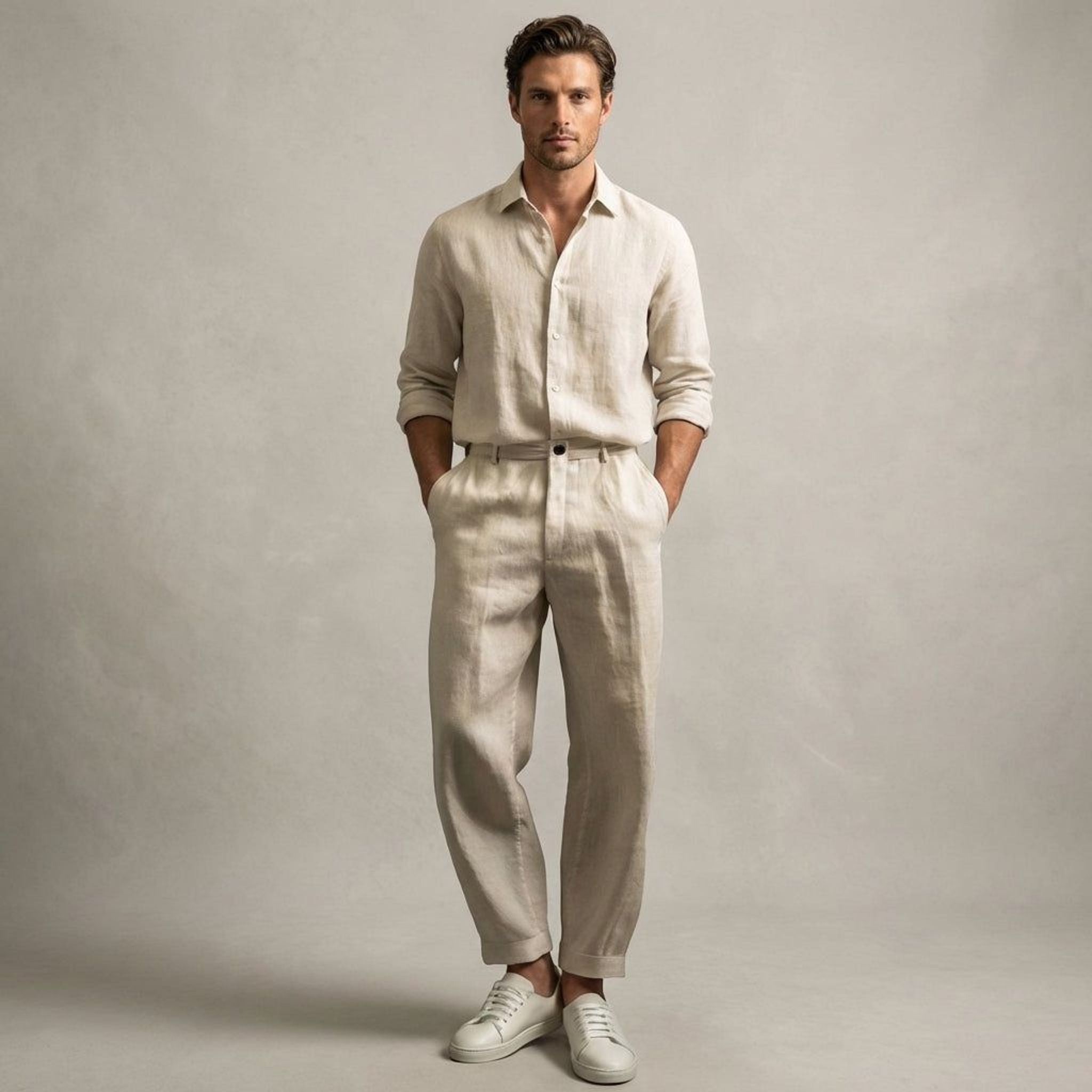 Elara Venn | Men's Lightweight Breathable Linen Pants